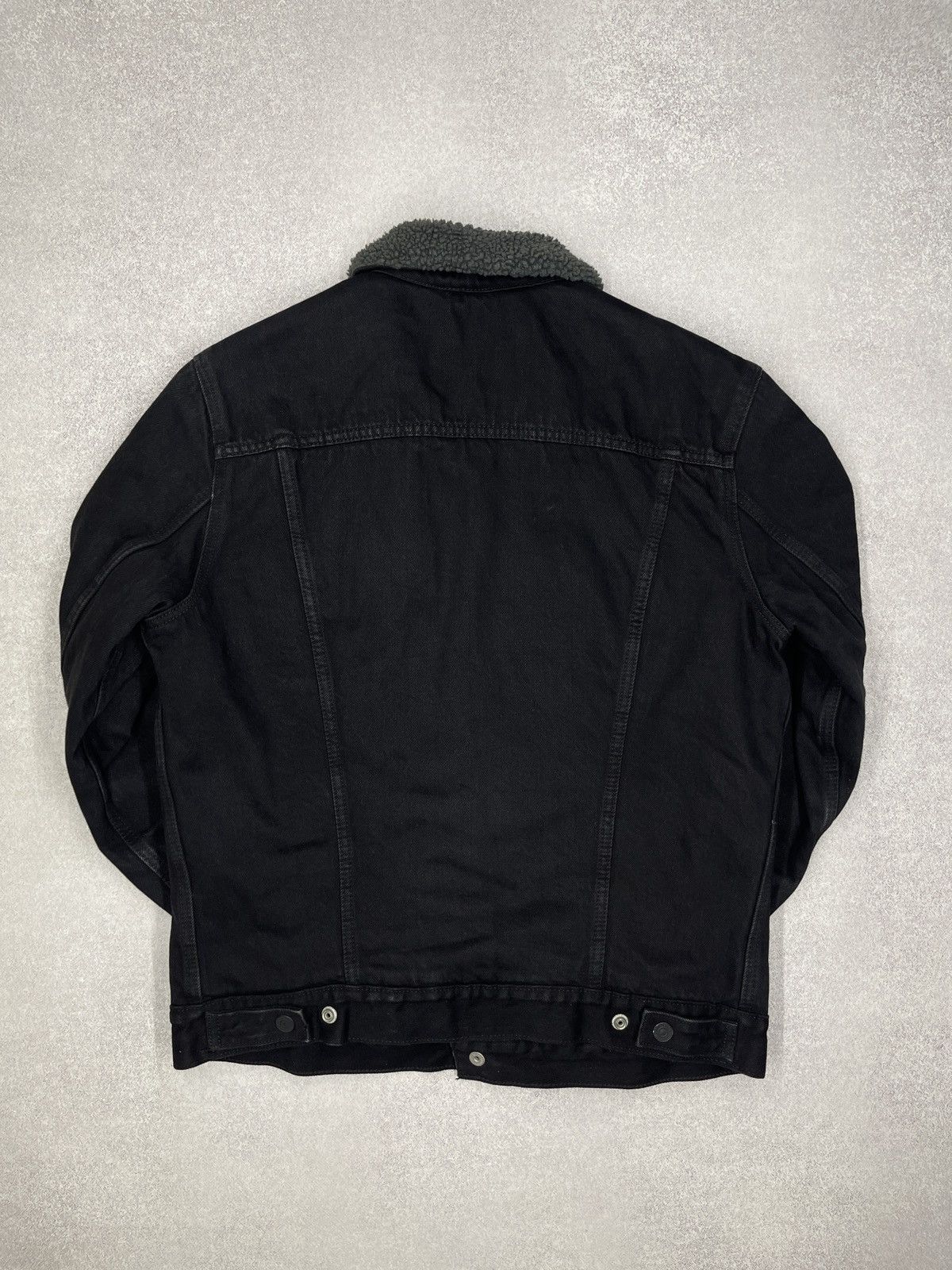 Levi's Mens Levis Sherpa Denim Jacket Black Y2K Size M Size US M / EU 48-50 / 2 - 7 Thumbnail