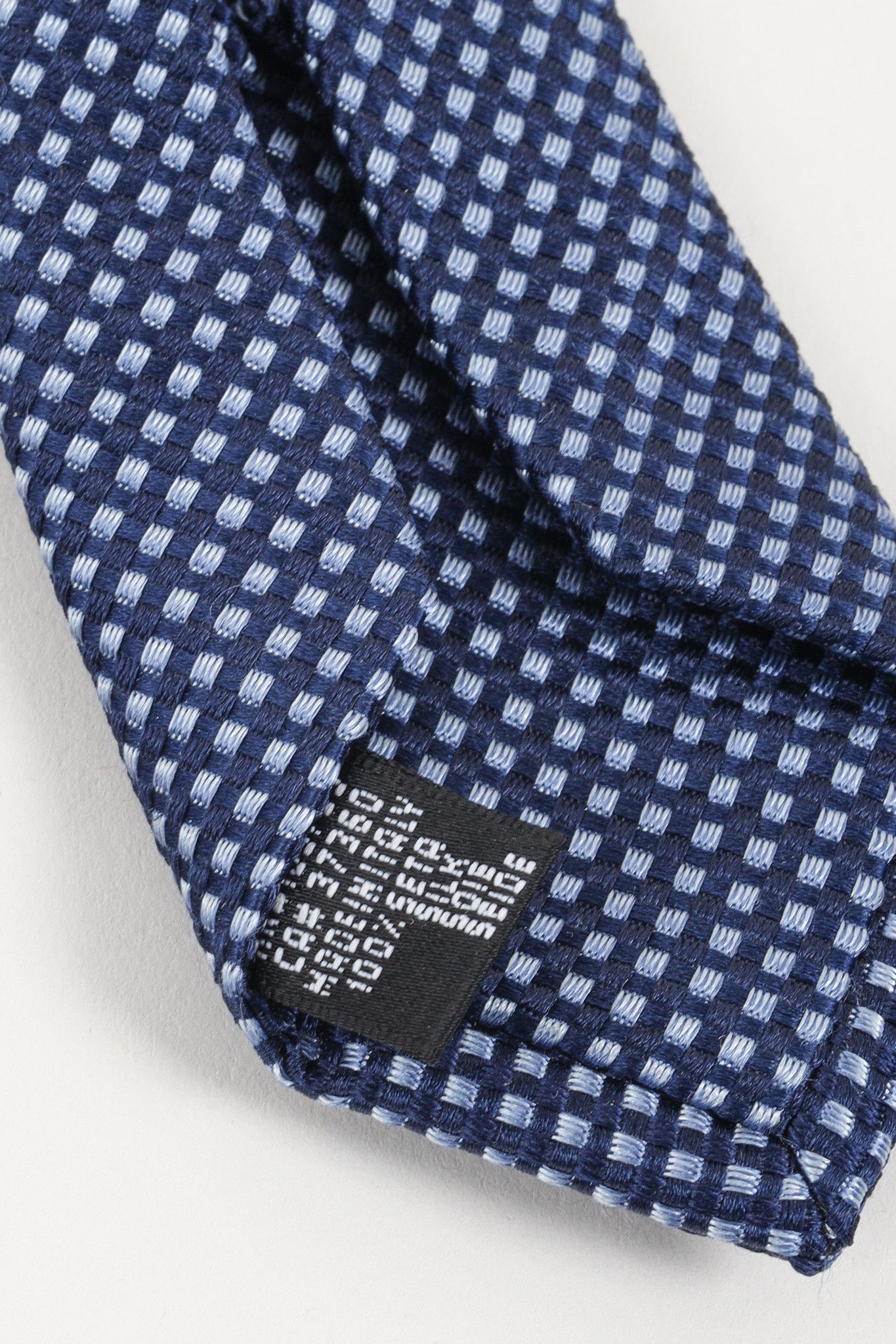 Giorgio Armani Giorgio Armani Blue Two-Tone Jacquard Micro-Pattern Silk Tie Size ONE SIZE - 5 Thumbnail