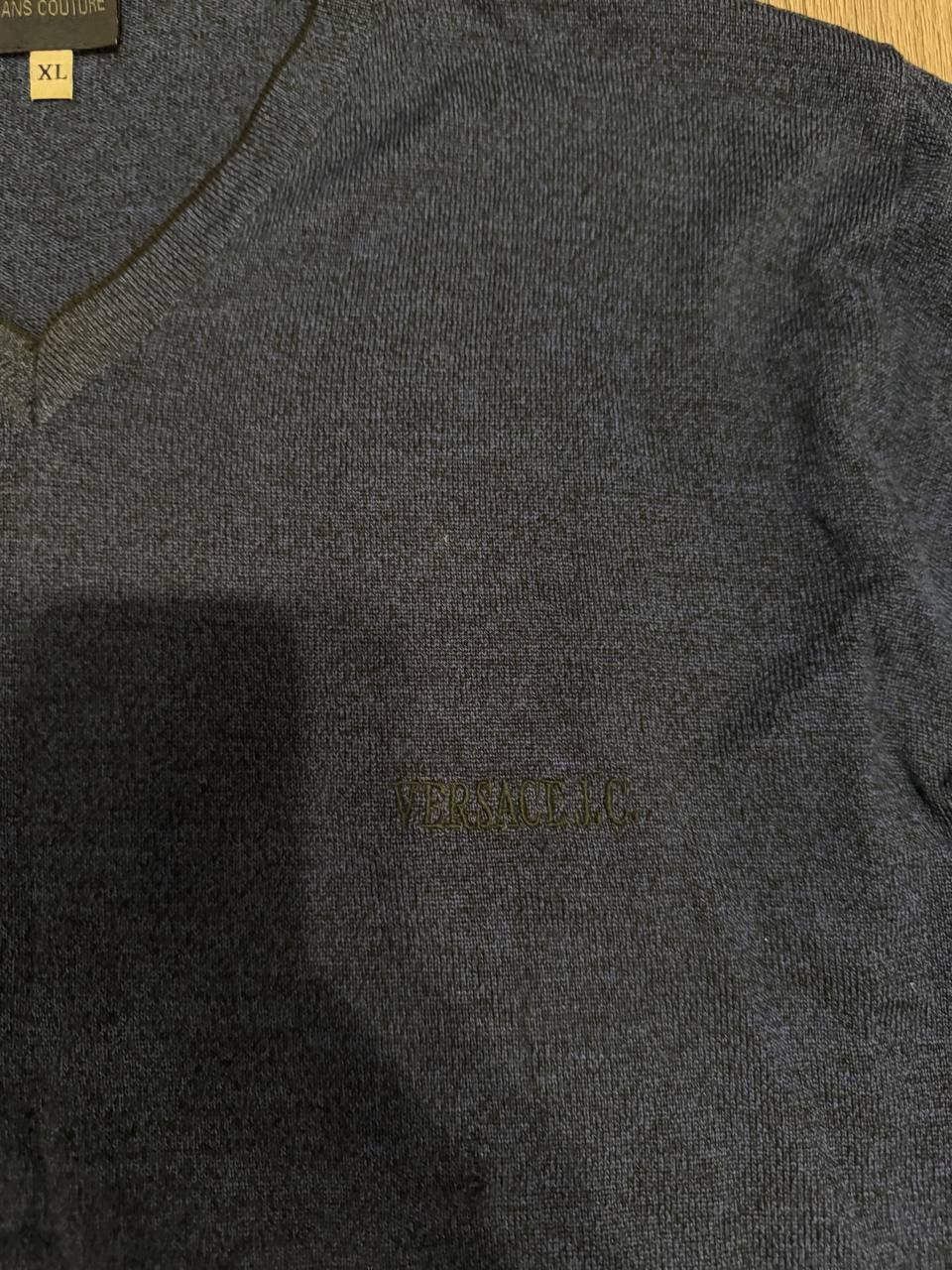 Versace Jeans Couture Versace Jeans Couture sweatshirt mens XL V-Neck Blue Size US XL / EU 56 / 4 - 4 Thumbnail