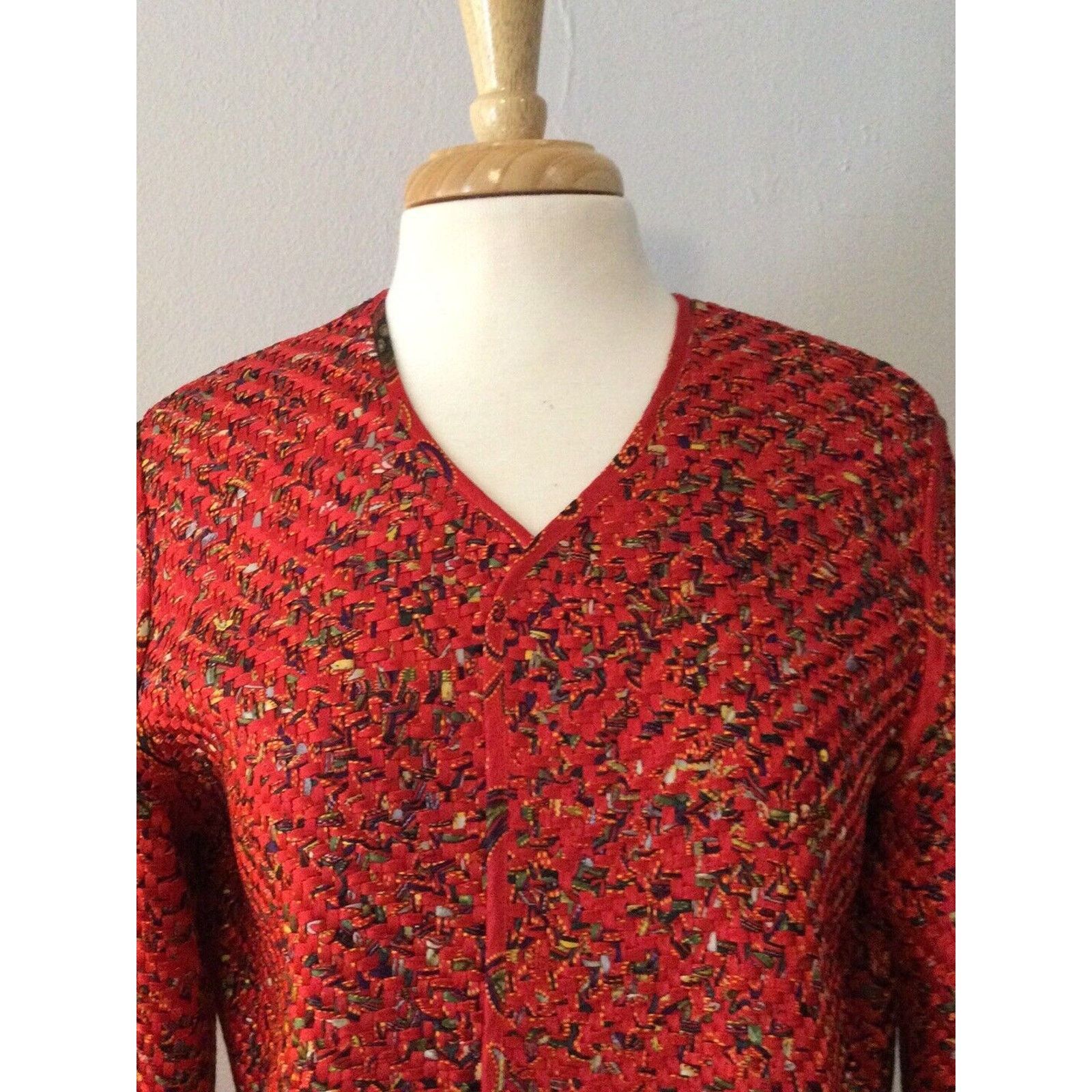 Chicos Chico's Design 100% Silk Jacket/Blazer/Cardigan Size 1/M/8 Size M / US 6-8 / IT 42-44 - 7 Thumbnail