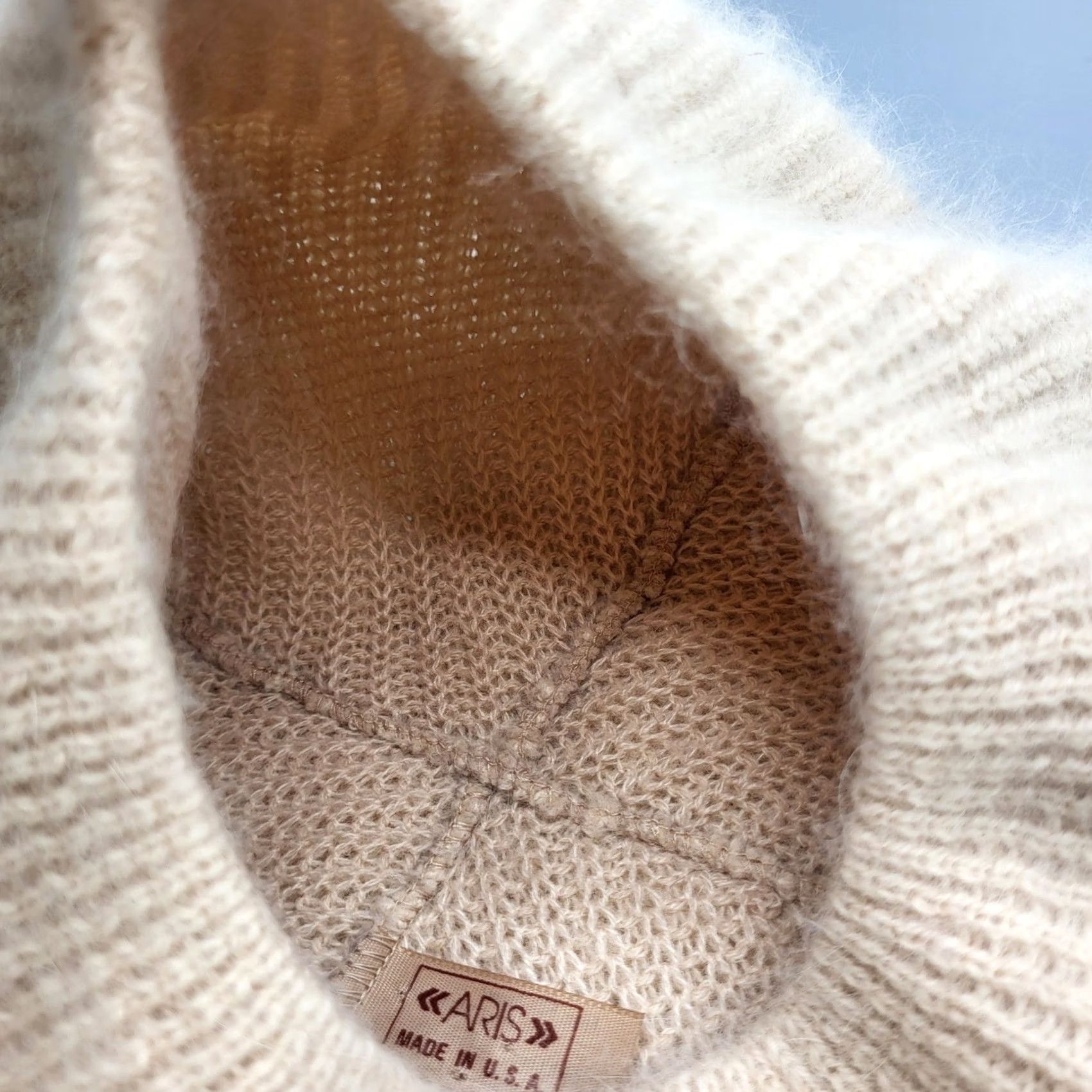 Vintage VINTAGE Aris Beret Hat Women One Size Beige Angora Knit Wool Blend Fuzzy Classic Retro Size ONE SIZE - 4 Thumbnail