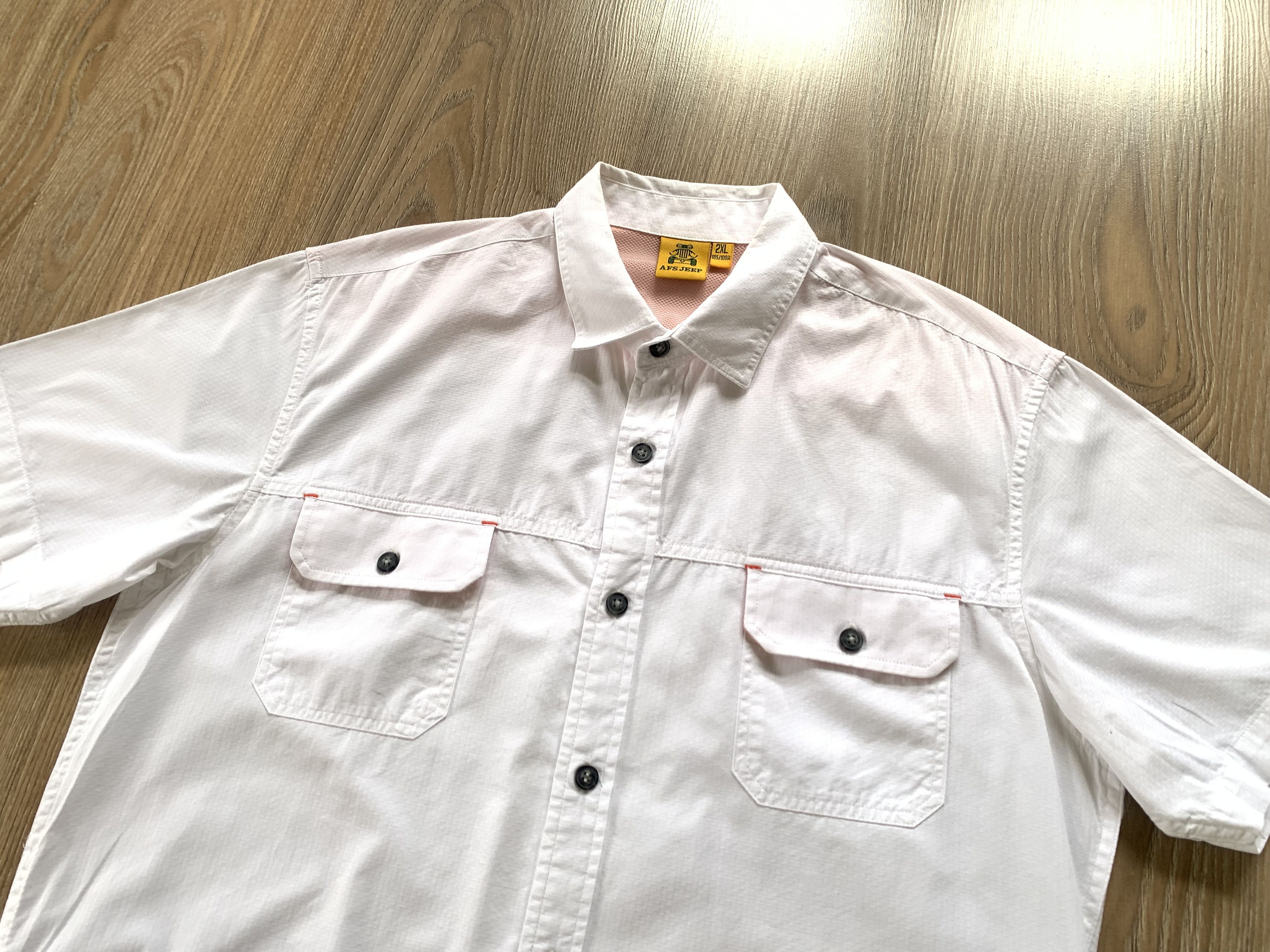 Jeep Men's Rare Vintage AFS Jeep Two Pocket Button Up Shirt Size US L / EU 52-54 / 3 - 4 Thumbnail