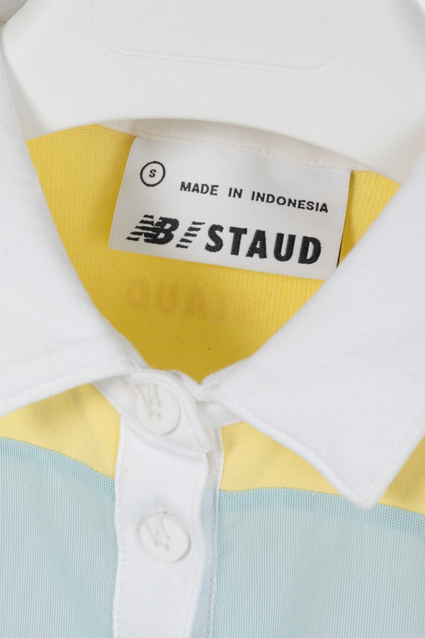Staud STAUD x New Balance Sunshine Cotton & Mesh Striped Polo Size S / US 4 / IT 40 - 4 Thumbnail