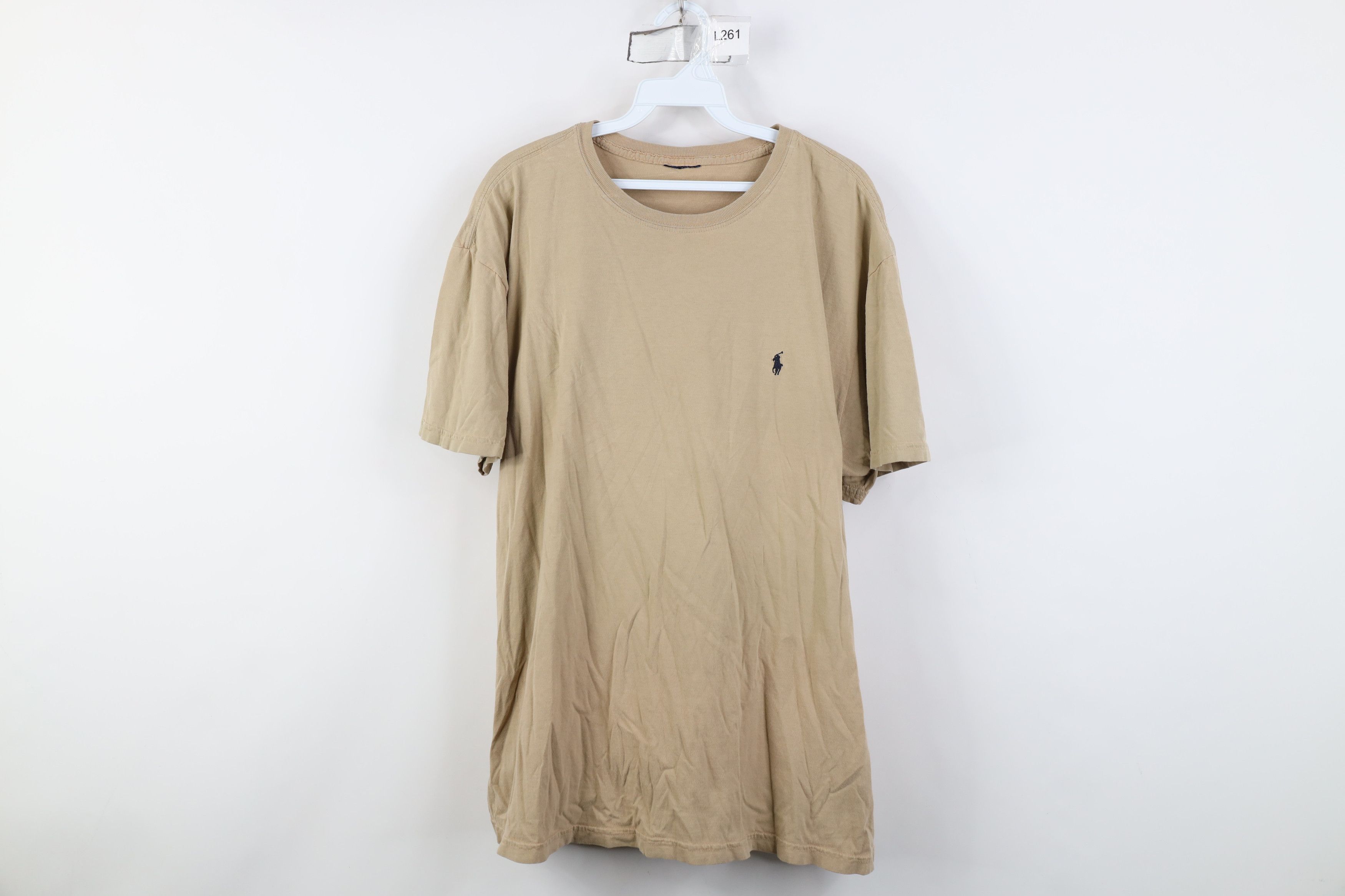 Ralph Lauren Vintage 90s Ralph Lauren Short Sleeve T-Shirt Beige Cotton Size US XL / EU 56 / 4 - 1 Thumbnail
