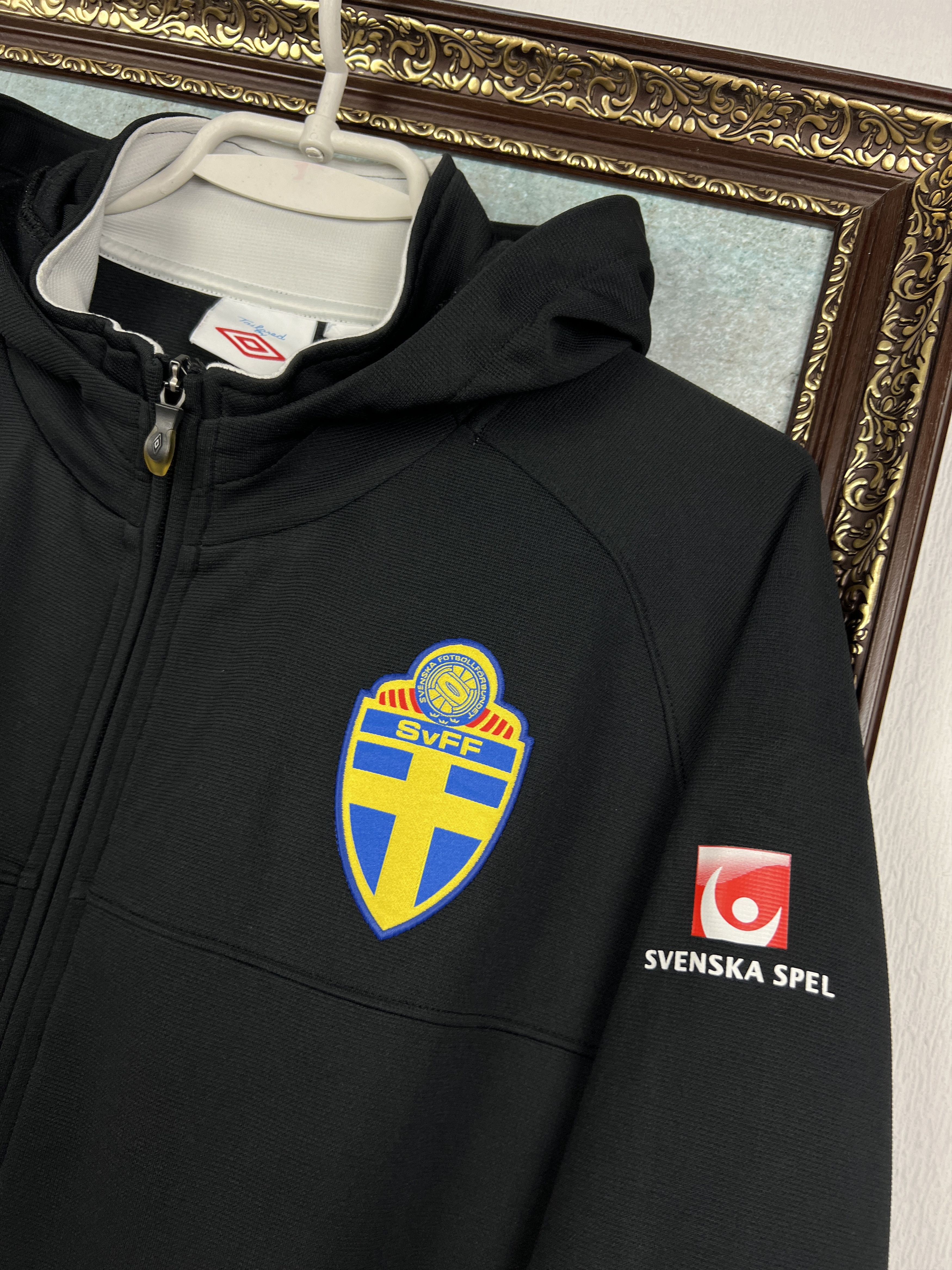 Umbro Vintage Sweden Football Train Jacket Soccer Track Top Hooded Size US XXL / EU 58 / 5 - 4 Thumbnail