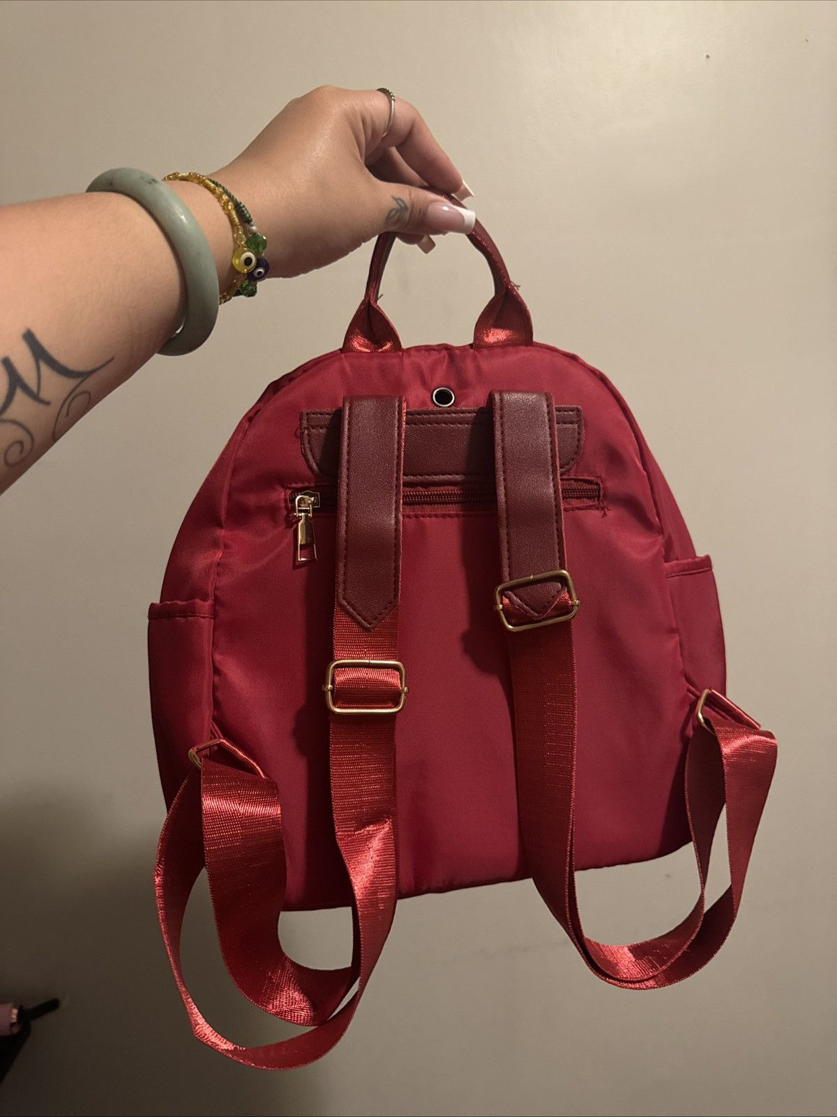 The Unbranded Brand Red Backpack|Compartments|Adjustable Shoulder Straps|Zippers Size ONE SIZE - 2 Thumbnail