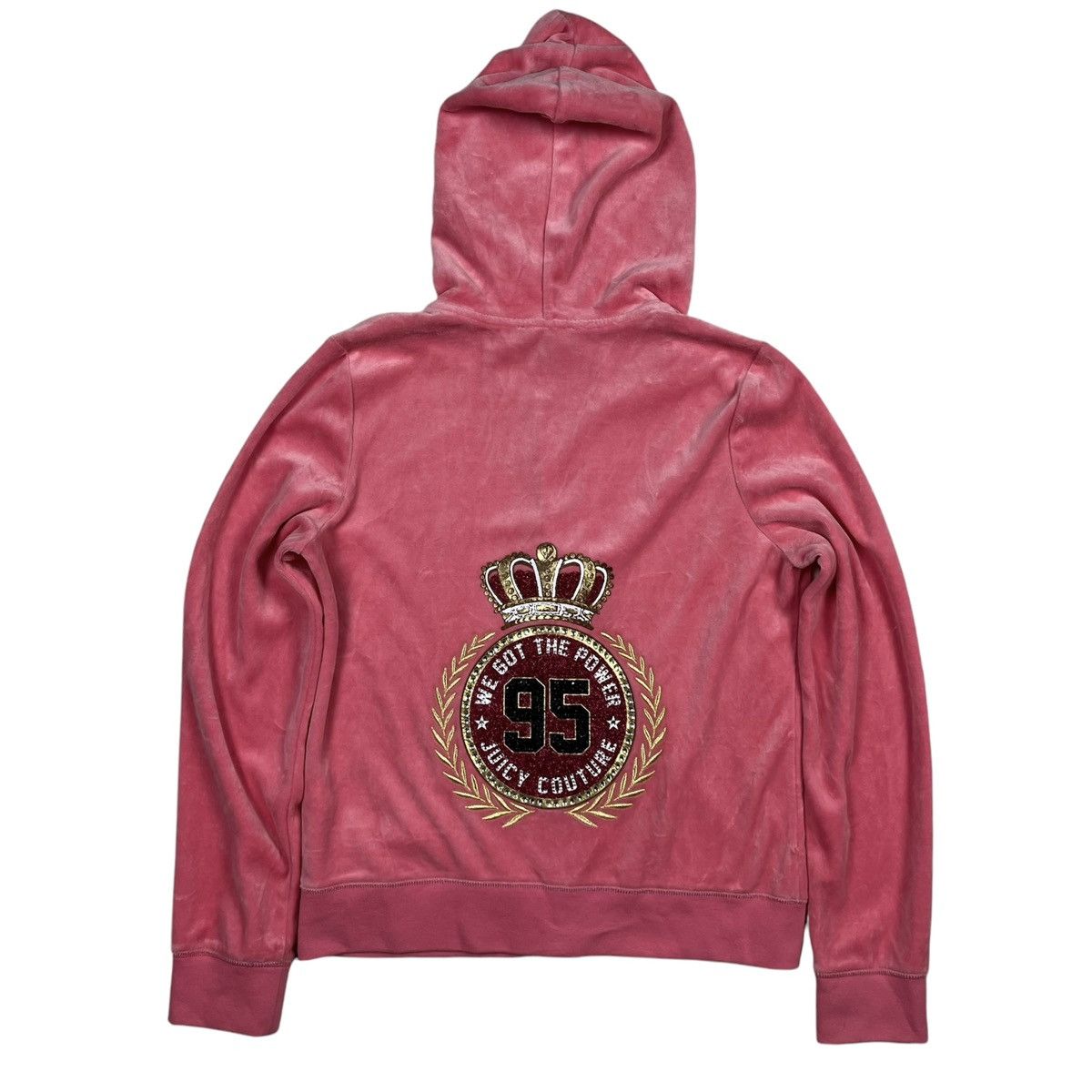 Juicy Couture Juicy Couture Black Label Zip Hoodie Velour Pink Size L / US 10 / IT 46 - 1 Thumbnail