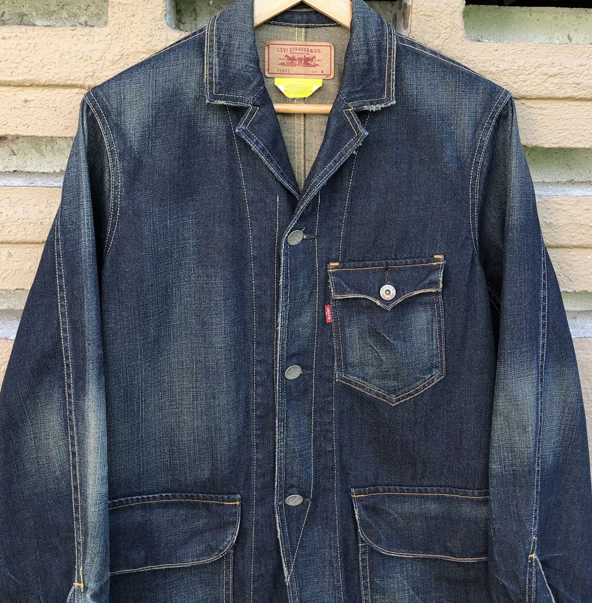 Levi's Vintage Clothing Vintage Levis Red Tab Workers Chore Denim Jacket Size US M / EU 48-50 / 2 - 2 Thumbnail
