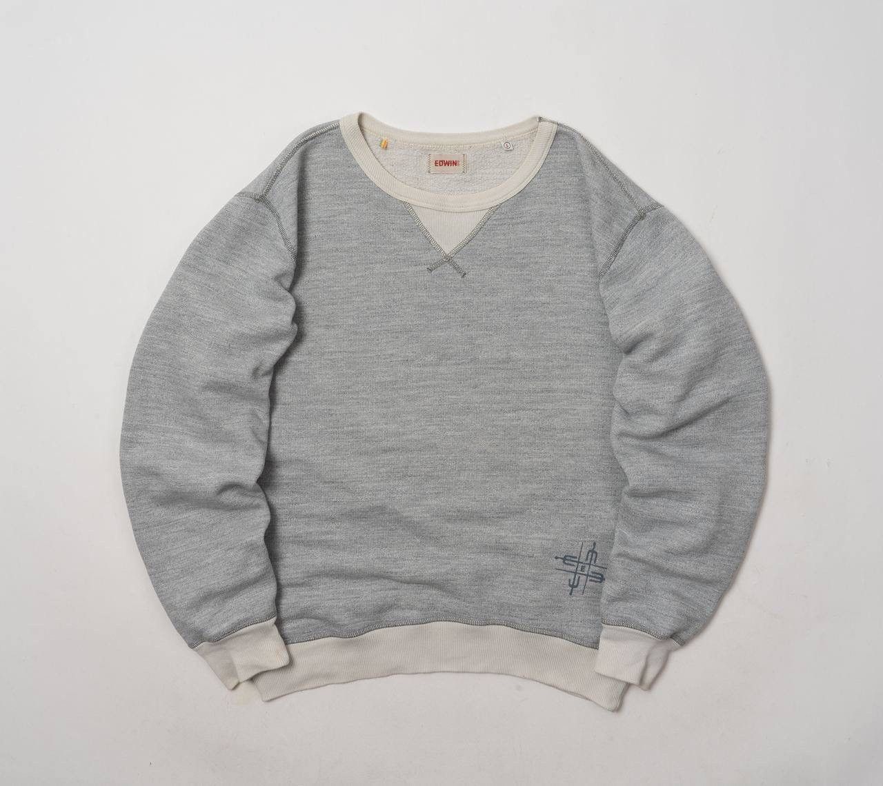 Edwin 🔵 EDWIN Vintage Japan College Crew Neck Sweatshirt Grey Size US S / EU 44-46 / 1 - 10 Thumbnail