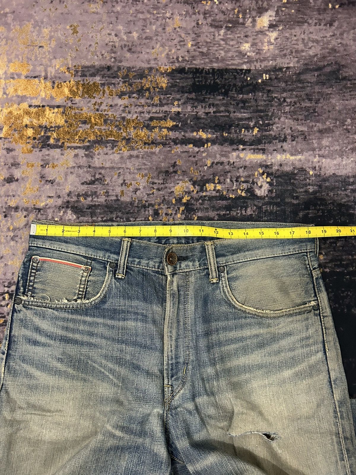 Edwin Vintage Edwin Japan Distressed Buckle Back Selvedge Jeans Size US 36 / EU 52 - 17 Thumbnail