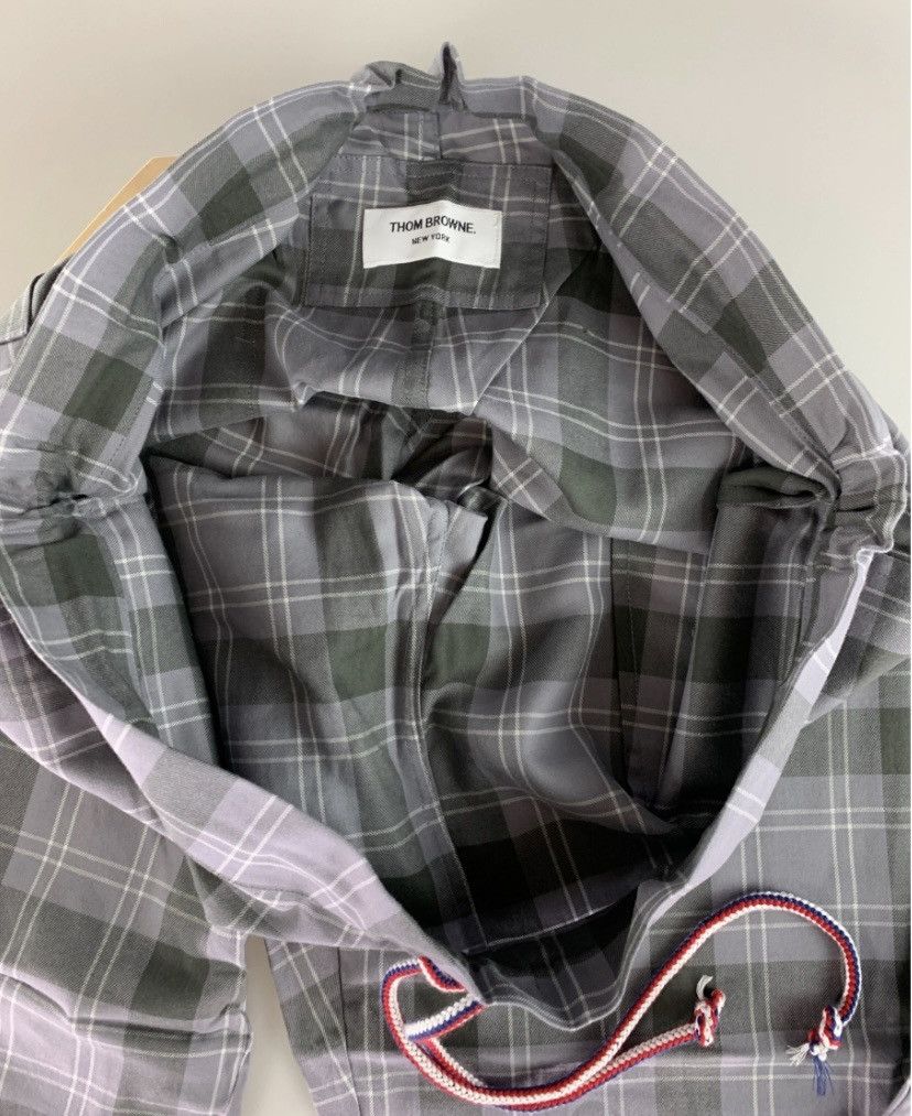 Thom Browne Thom Browne grey/lt grey flannel windowpane check 1 NWT Size US 35 - 15 Thumbnail