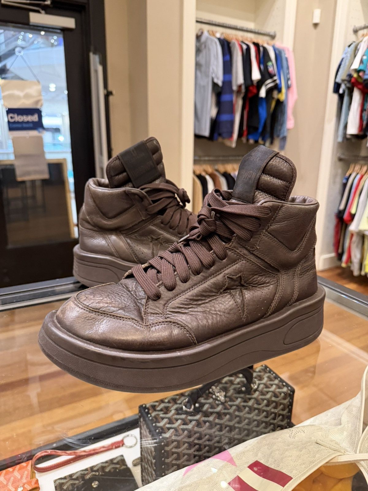 Converse × Rick Owens Drkshdw Rick Owens x Converse DRKSHDW TURBOWPN Mids - Clay Size US 10 / EU 43 - 4 Thumbnail
