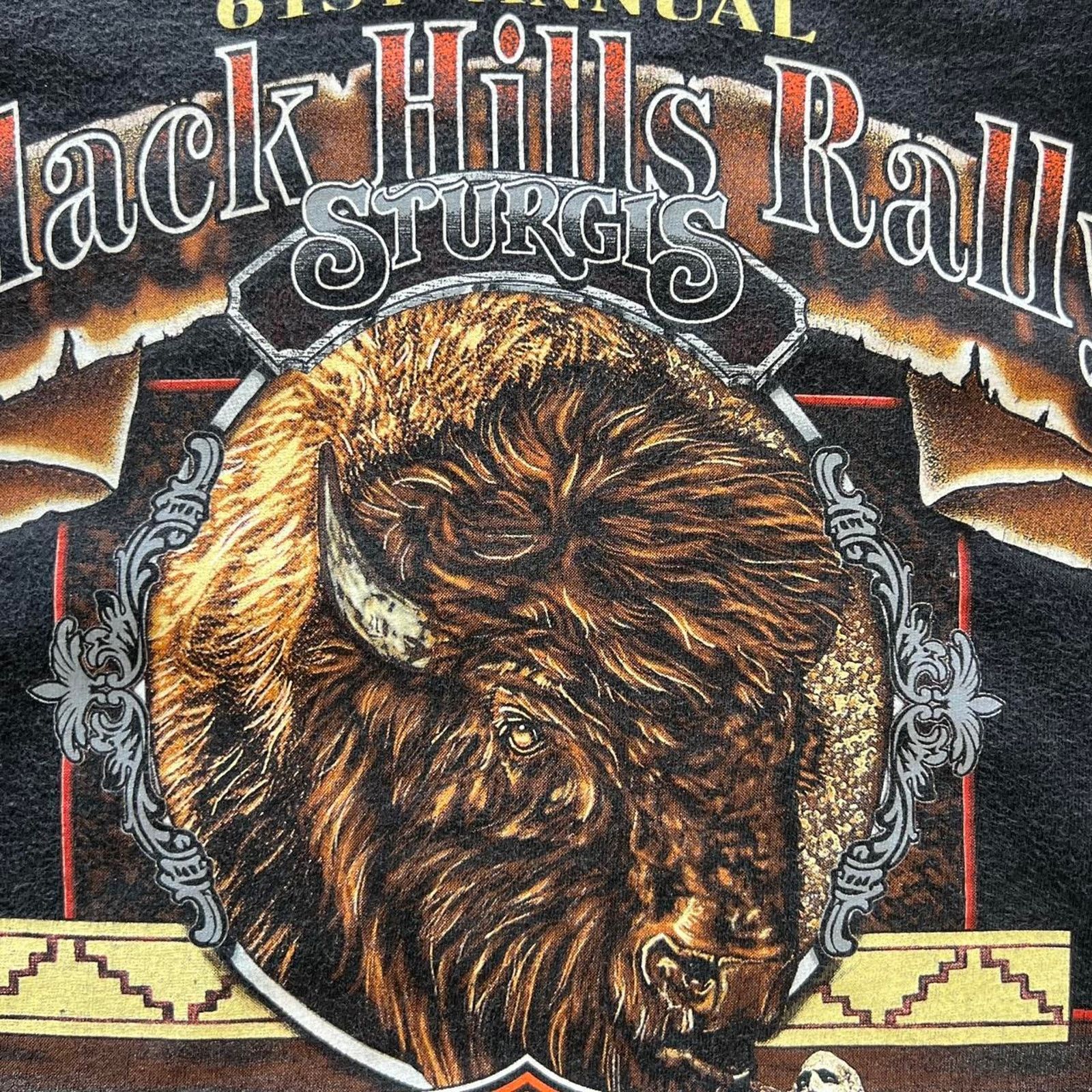 Harley Davidson × Vintage Vintage Y2K Harley Davidson Motorcycle Buffalo Biker T-Shirt Size US XL / EU 56 / 4 - 8 Thumbnail