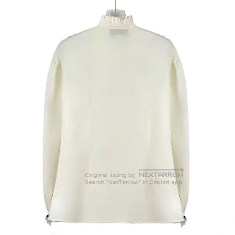Gucci Gucci Beige cotton lace design long-sleeved shirt Size S / US 4 / IT 40 - 2 Thumbnail