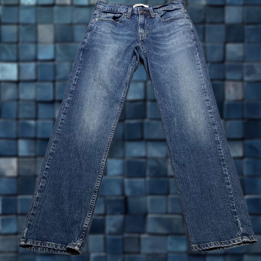 Levi's Levi's Signature Jeans Blue Denim Medium Wash Straight Mid Rise Mens 29x30 5-Pocket Size US 29 - 1 Thumbnail