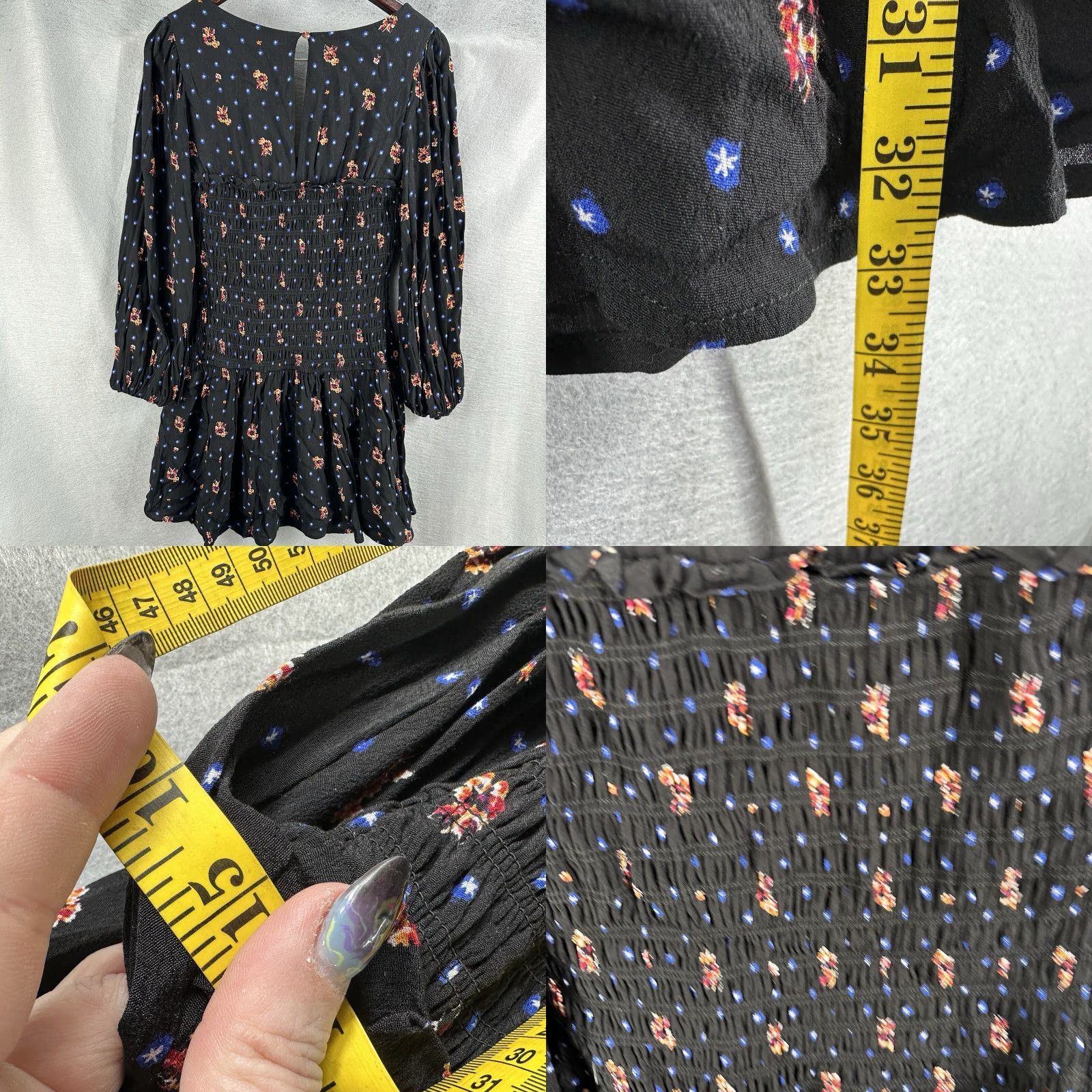 Free People Free People Dress Womens XS Smocked Floral Quiet Lux Mini Cottagecore Shirt Size XS / US 0-2 / IT 36-38 - 8 Thumbnail