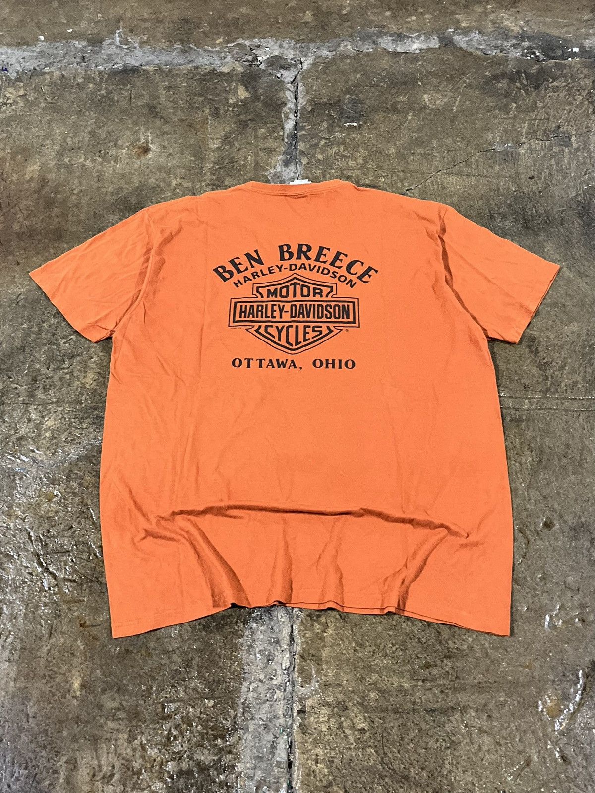 Harley Davidson × Vintage Crazy Vintage Y2K Harley Davidson Flames Grunge Biker Tee Size US XXL / EU 58 / 5 - 2 Thumbnail