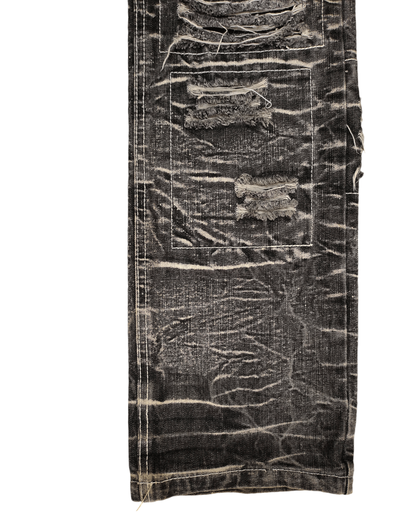 LOWBOX Lowbox Japan Clawmark Distress Faded Patchwork Jeans Y2k Size US 34 / EU 50 - 6 Thumbnail