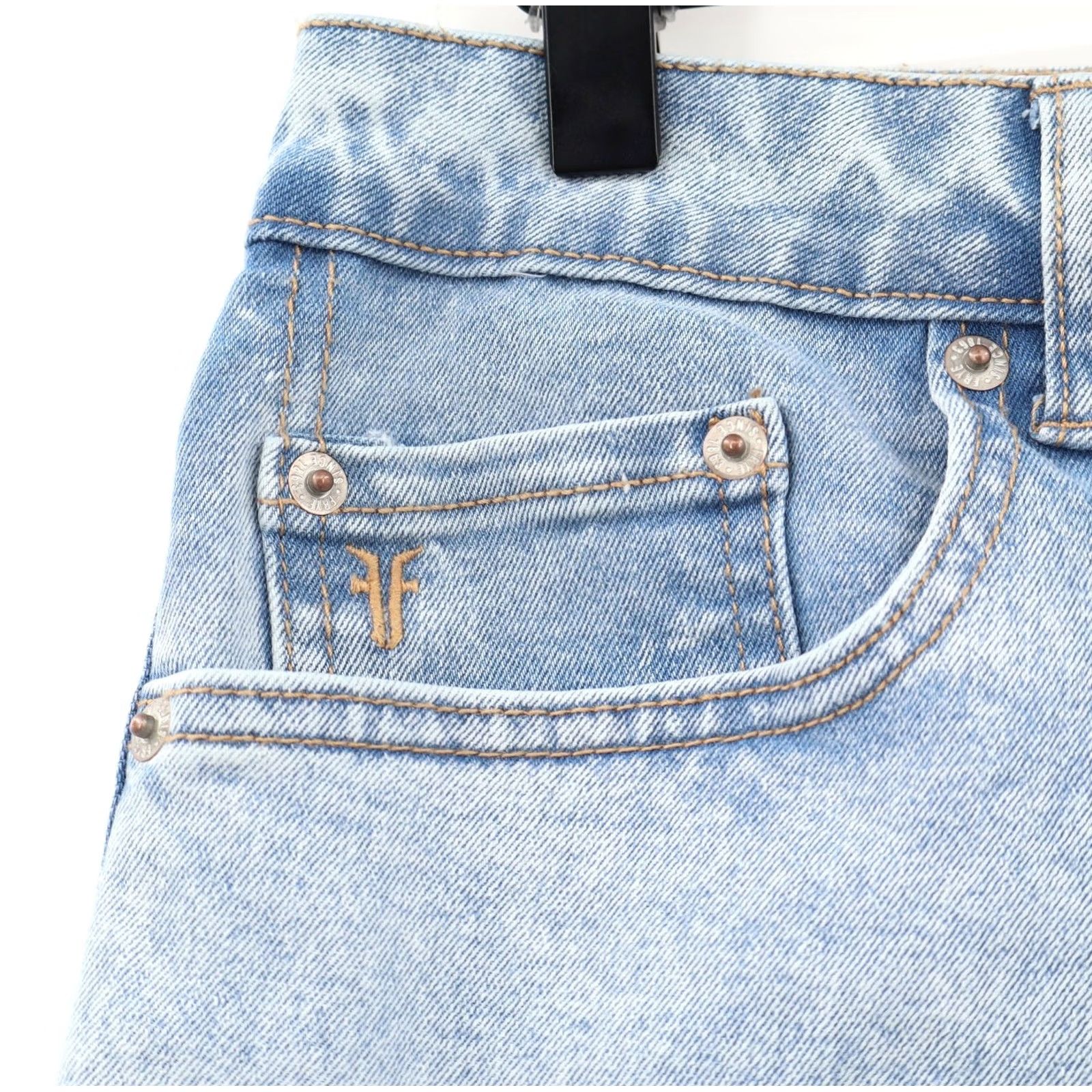 Frye Frye Women’s Straight Leg Light Wash Denim Jeans Sz 29 Regular Rise 11.5" Inseam 29" Blue Cotton Polyester Spandex Stretch Jeans Size 29" - 5 Thumbnail