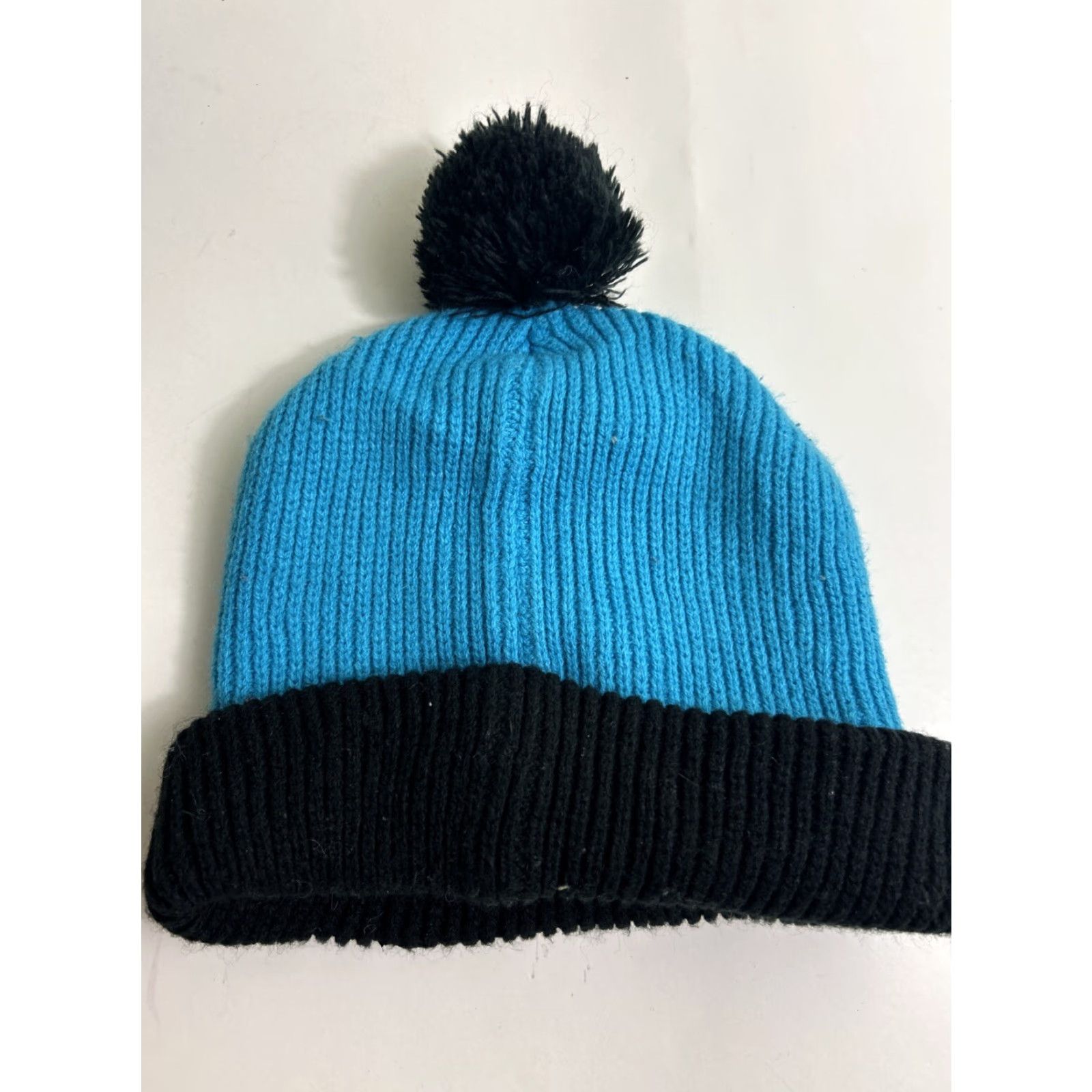 Vintage Woke Beanie Pom Pom One Size Teal Black acrylic Size ONE SIZE - 5 Thumbnail