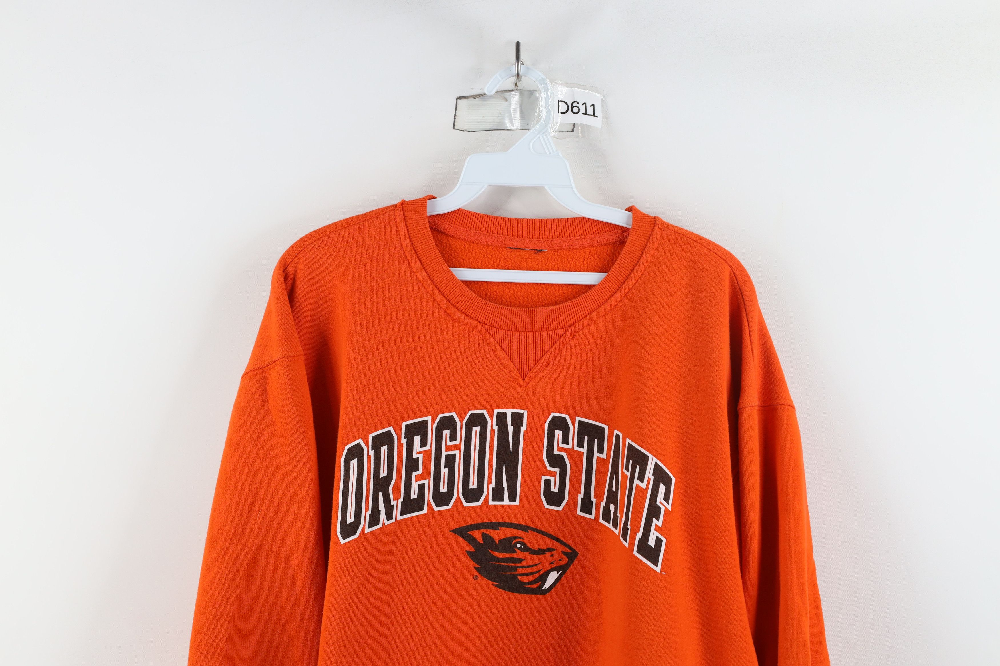Vintage Vintage 90s Y2K Oregon State University Sweatshirt Orange Size US XL / EU 56 / 4 - 2 Thumbnail