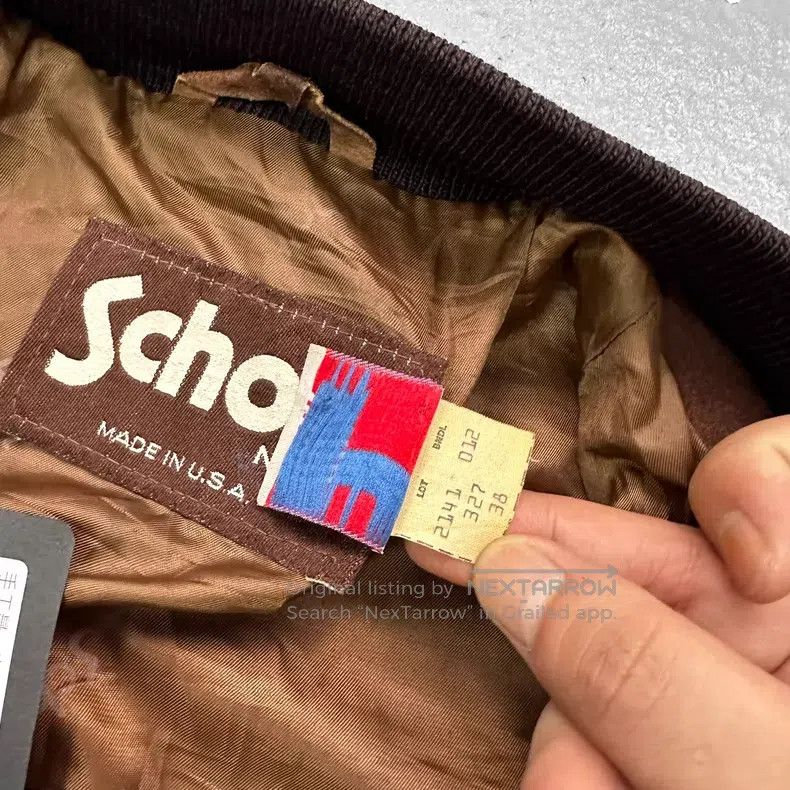 Schott Schott Vintage suede baseball jacket jacket Size US M / EU 48-50 / 2 - 6 Thumbnail