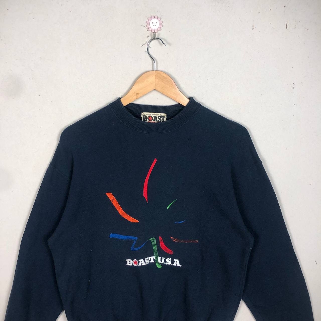 Boast × Vintage Vintage 90s Avant Garde Boast USA Sweatshirt Jumper Winter Size US S / EU 44-46 / 1 - 3 Thumbnail