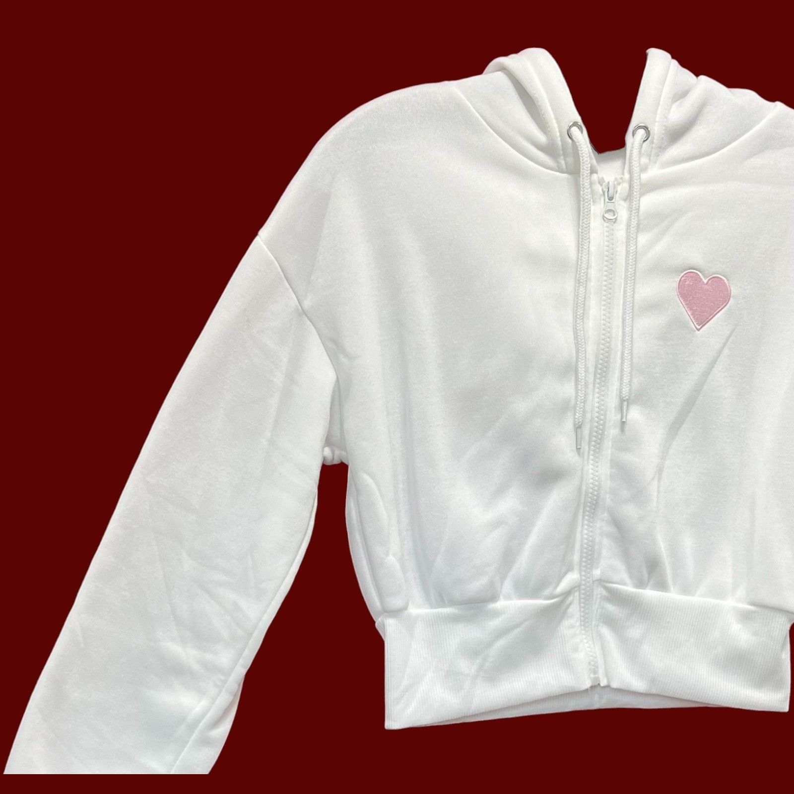 rue21 Rue 21 - Women's Long Sleeve Hooded Sweat - White - XXS Size XXS / US 00 / IT 34 - 15 Thumbnail