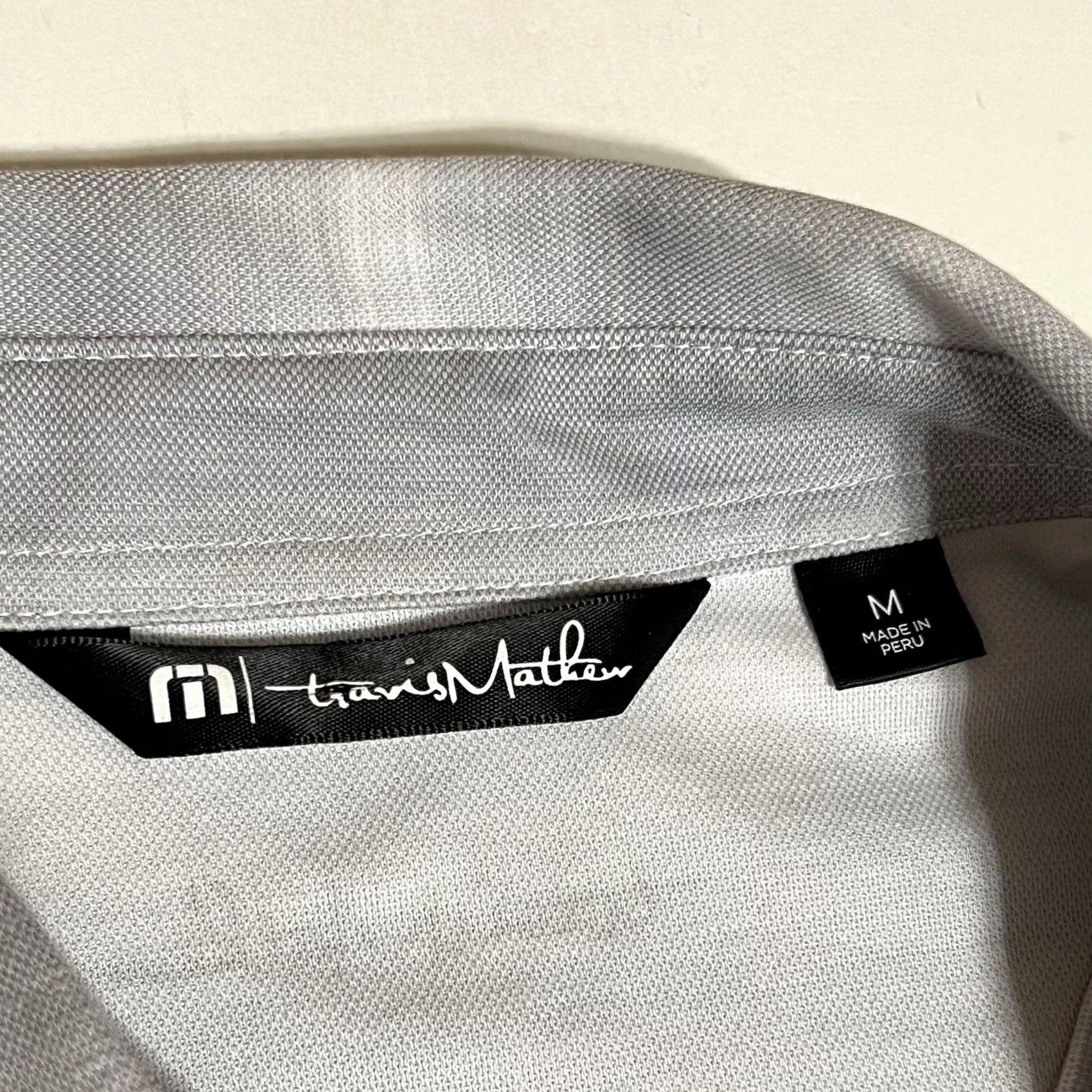 TravisMathew Travis Mathew Polo Striped Gray White Short Sleeve Mens M Size US M / EU 48-50 / 2 - 7 Thumbnail