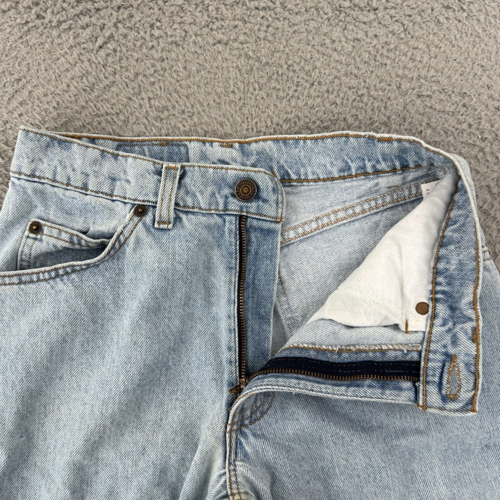 Levi's VINTAGE Levi's 550 Jeans 26x28 Blue Straight 90s Denim Orange Tab Cowboy Mens Jeans 5-Pocket Dark Wash Pattern Solid Size US 26 / EU 42 - 4 Thumbnail