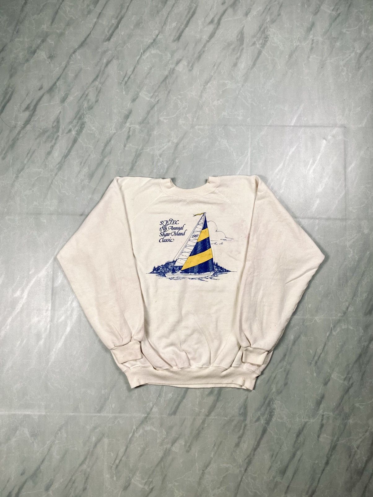Hanes Vintage 1987 Hanes 17th Annual Shaw Island Crewneck Size US L / EU 52-54 / 3 - 1 Thumbnail
