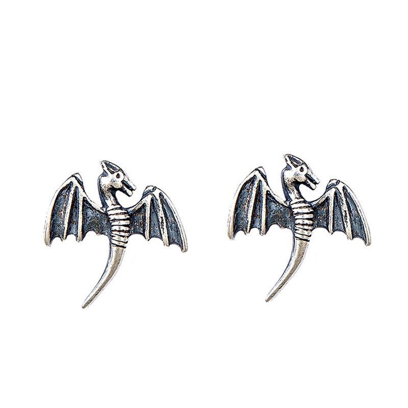 Jewelry Bird Punk Earrings One Pairs Chrome Jewelry Size ONE SIZE - 5 Thumbnail
