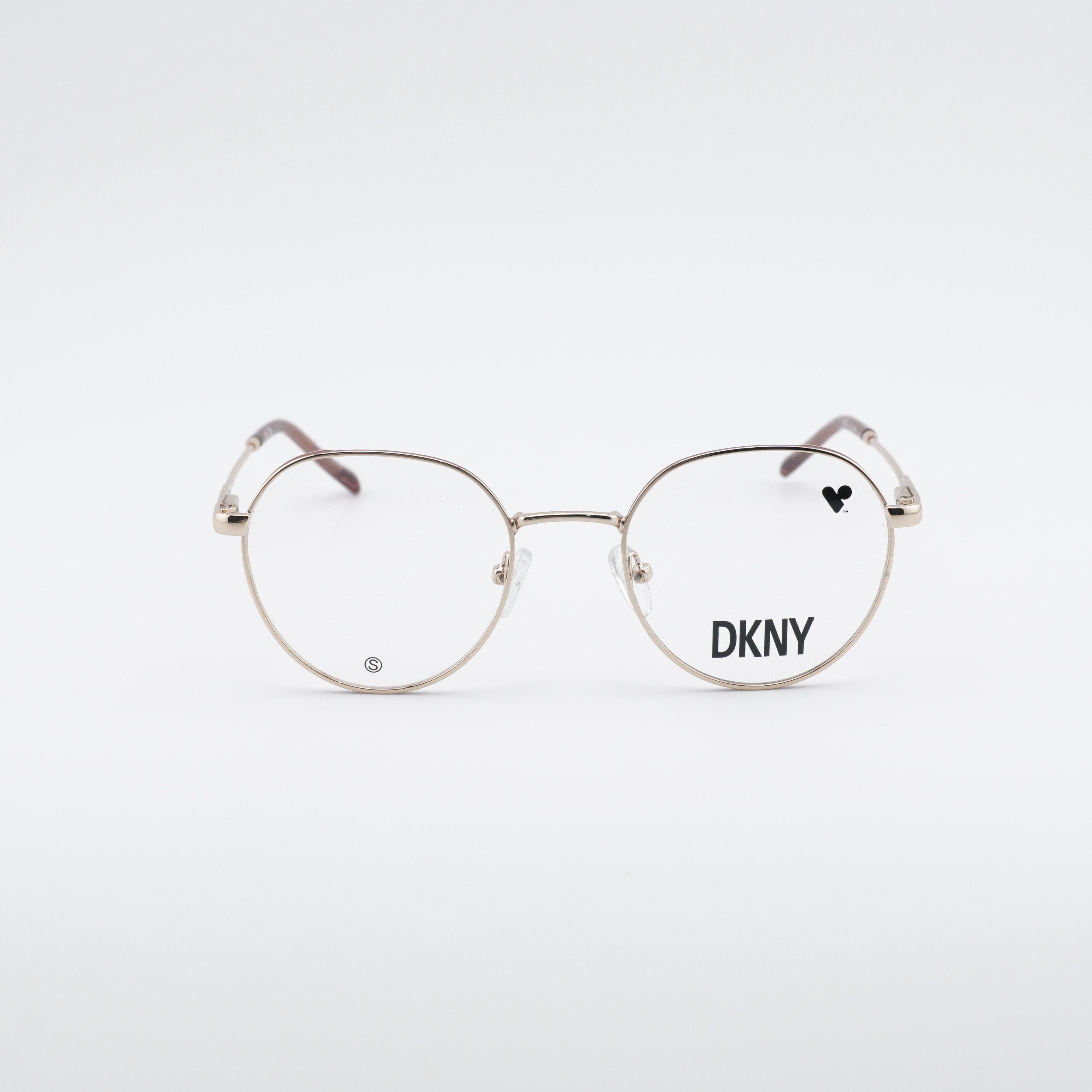 DKNY DKNY DK1032 717 Eyeglasses Gold 48mm Round Frame Size ONE SIZE - 3 Thumbnail