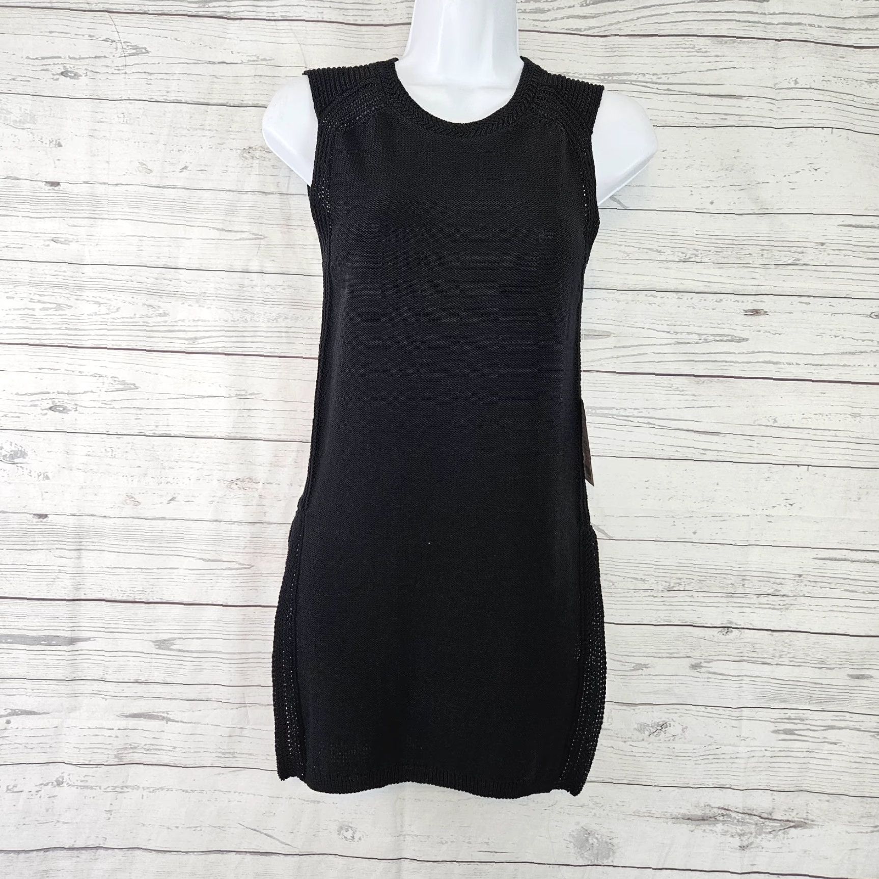 Athleta Athleta Tank Shirt Womens Long and Lean Tunic 2XS Black Knit Sleeveless Pullover Size ONE SIZE - 2 Thumbnail