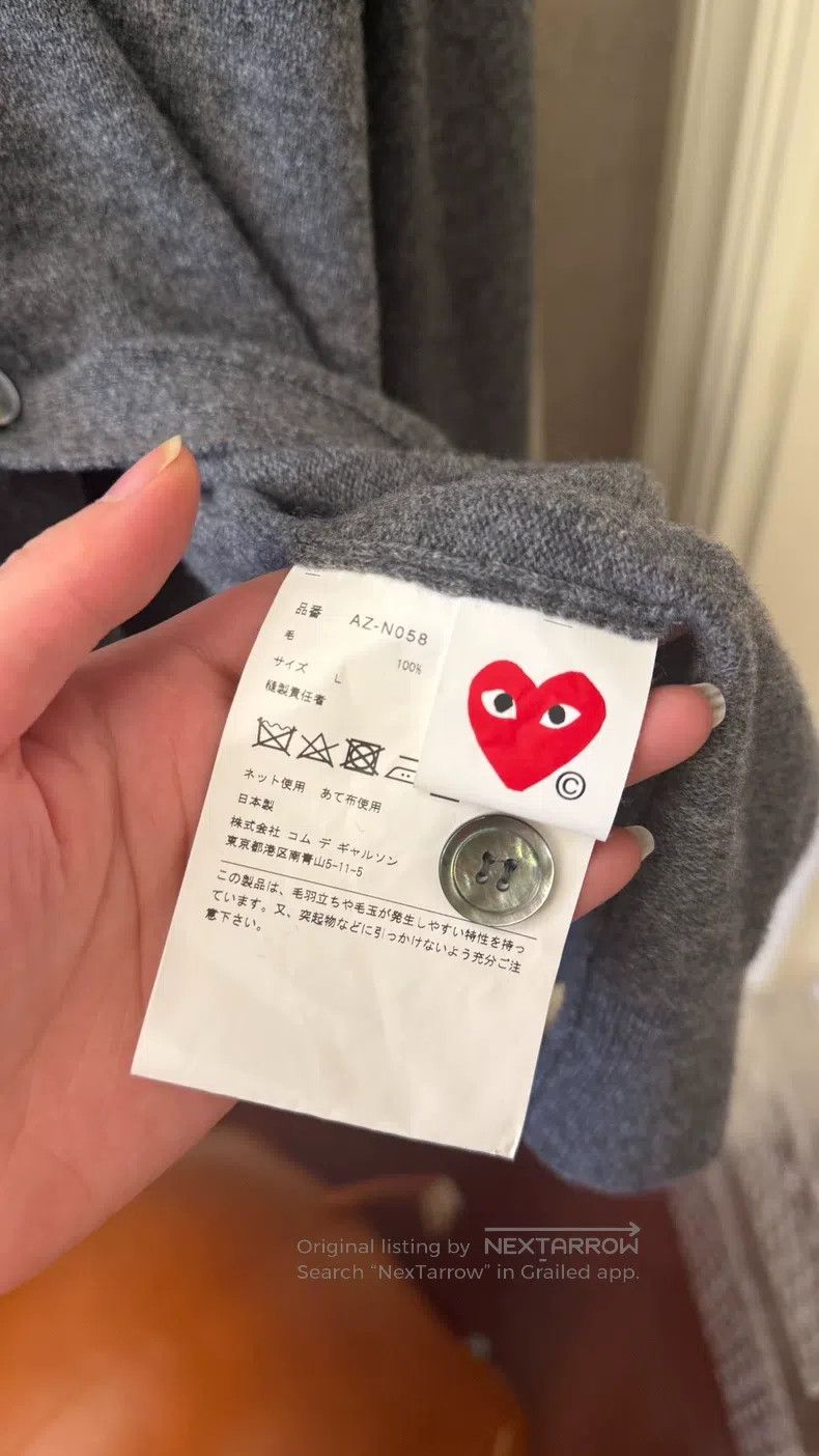 Comme des Garcons Comme Des Garcons Dark Gray Cardigan Size L / US 10 / IT 46 - 3 Thumbnail