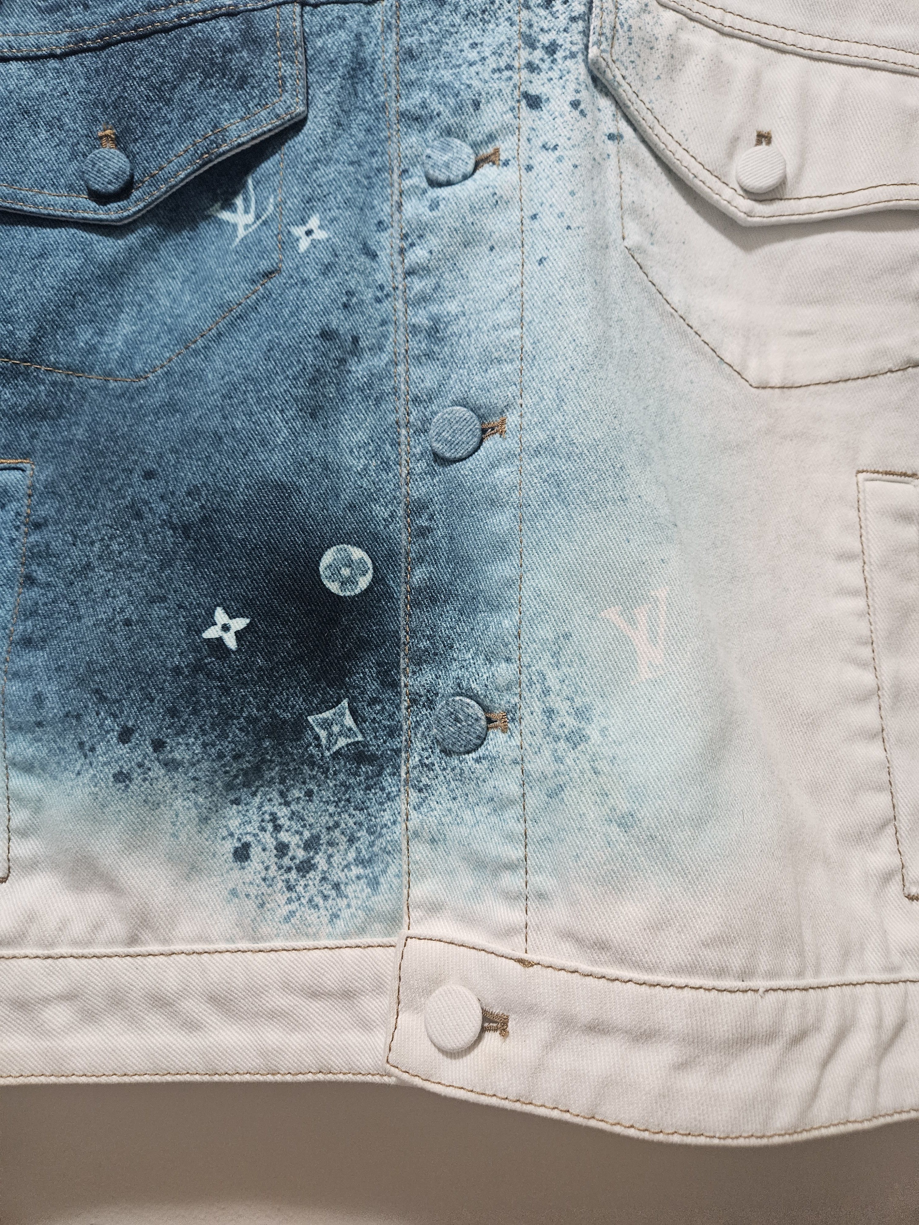 Louis Vuitton Ink Spray Monogram Denim Jacket Size US S / EU 44-46 / 1 - 4 Thumbnail