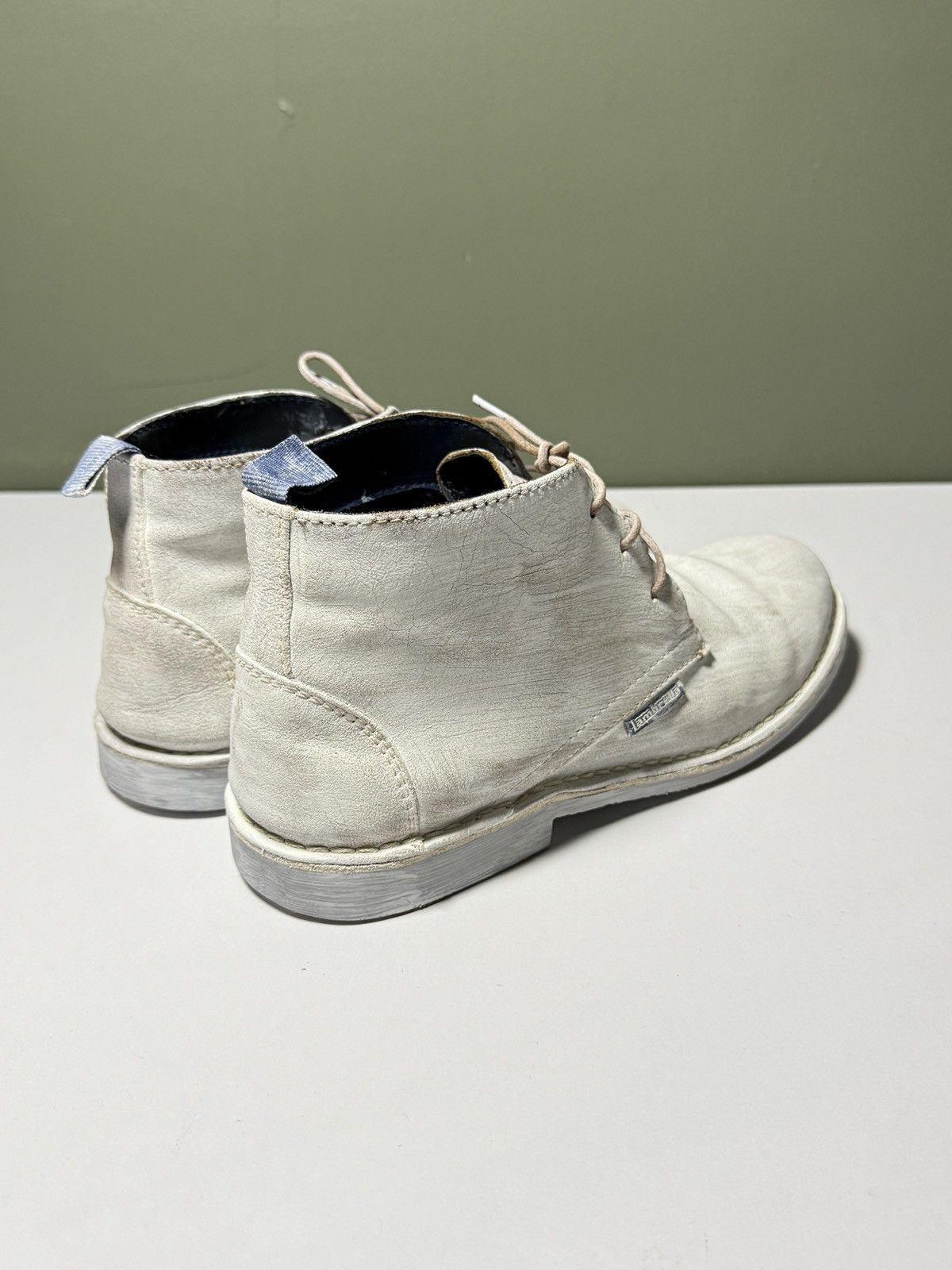 Lambretta Lambretta desert boots with a hand-painted white finish Size US 8.5 / EU 41-42 - 3 Thumbnail