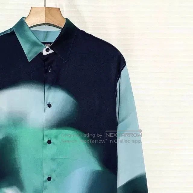 Louis Vuitton Louis Vuitton FW23 Logo Colorblock Point Collar Shirt. Size US M / EU 48-50 / 2 - 3 Thumbnail