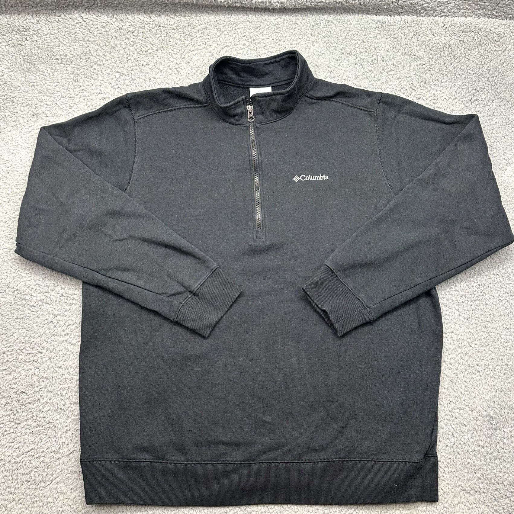 Vintage Columbia Shirt XL Black 1/2 Zip Pullover Fleece Mock Neck Sweatshirt Mens Size US XL / EU 56 / 4 - 6 Thumbnail