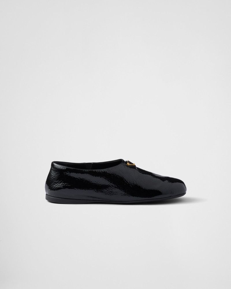 Prada o1B3y1r0526 Patent Leather Ballerinas in Black Size US 6.5 / IT 36.5 - 1 Thumbnail