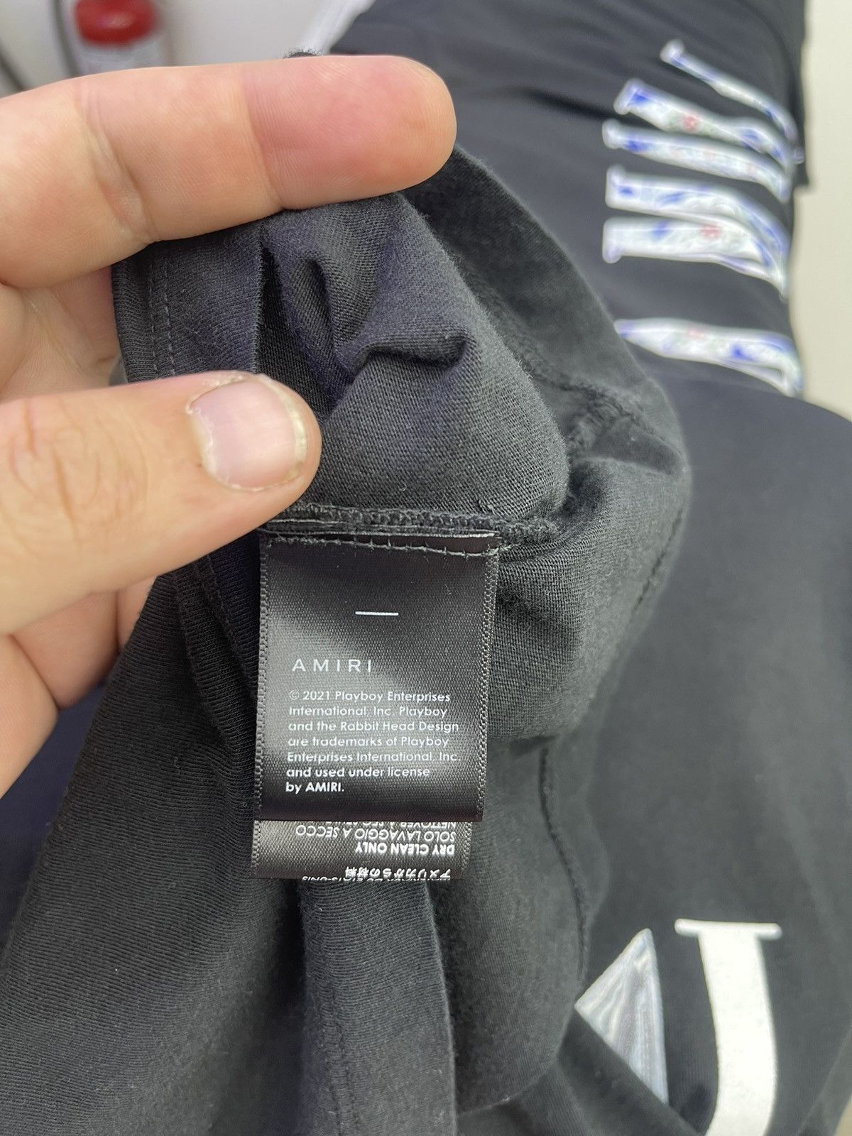Amiri Amiri playboy tee black/white/blue Size US XXL / EU 58 / 5 - 4 Thumbnail