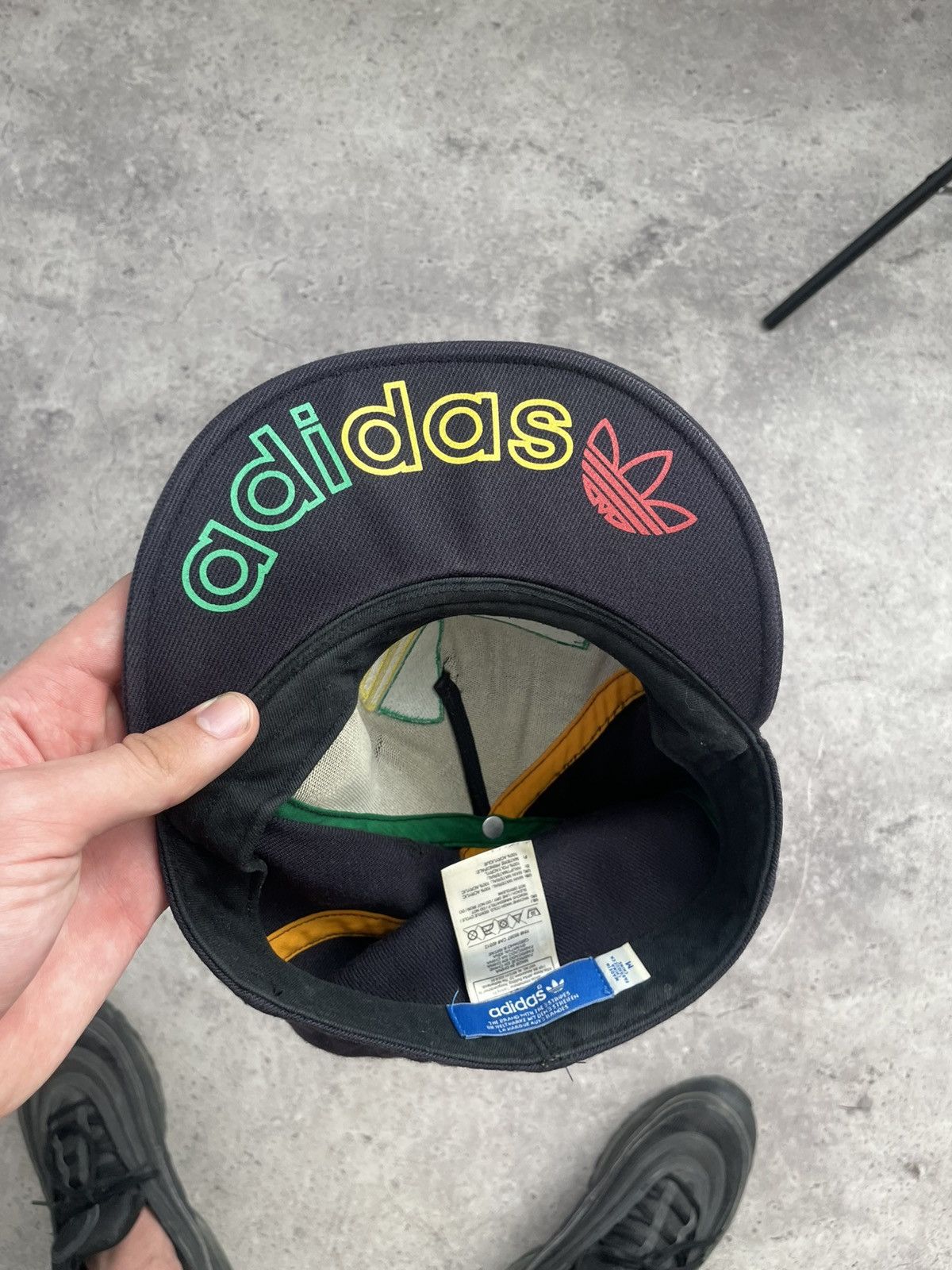 Adidas × Vintage Vintage Adidas Rasta Trefoil cap 2011 Size ONE SIZE - 4 Thumbnail