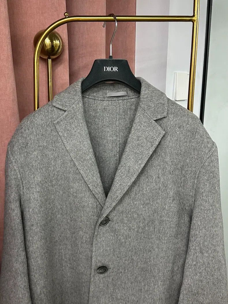 Acne Studios Acne Studios Gray Wool Coat Size US M / EU 48-50 / 2 - 2 Thumbnail