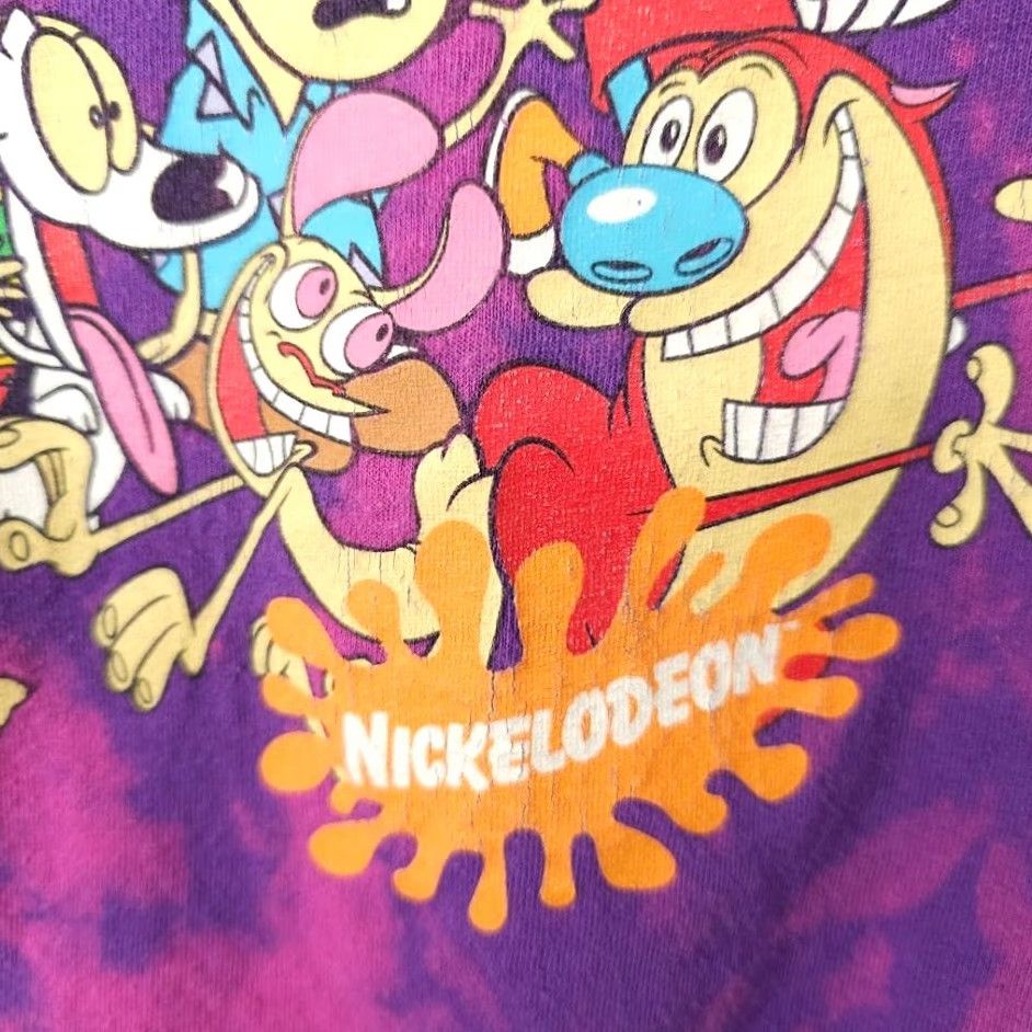 Nickelodeon Nickelodeon T Shirt Mens Size Large Purple Pink Retro 90s Cartoon Characters Tie Dye Rugrats Ren and Stimpy Size US L / EU 52-54 / 3 - 4 Thumbnail