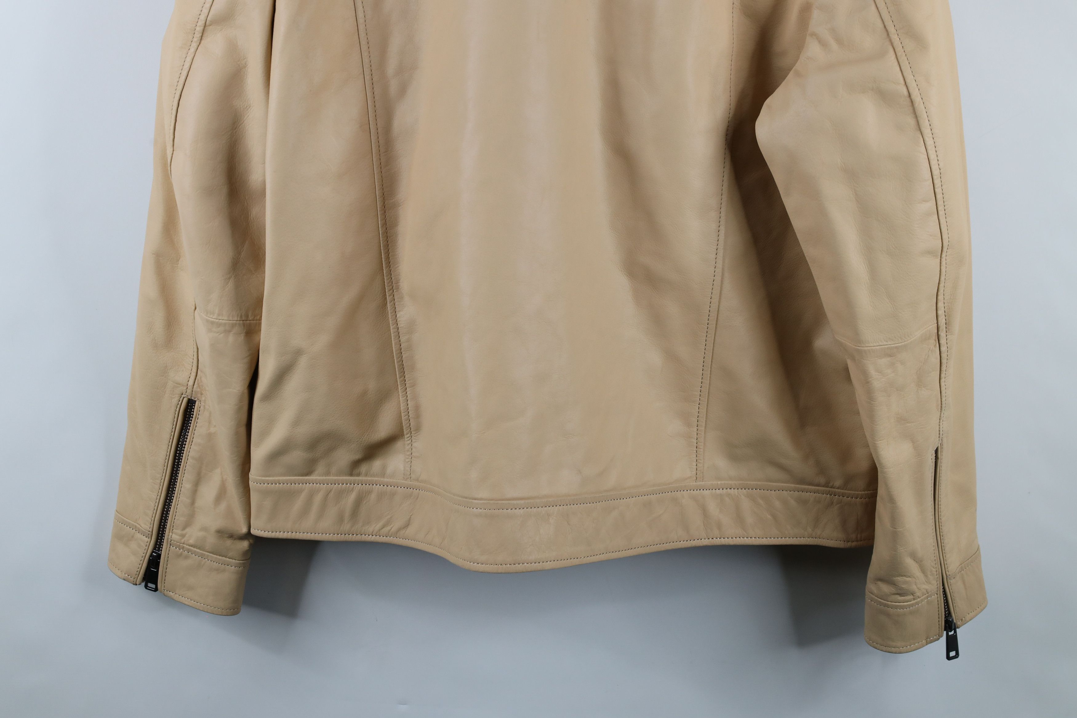 Vintage Vintage 90s Streetwear Leather Cafe Racer Bomber Jacket Size US XL / EU 56 / 4 - 17 Thumbnail