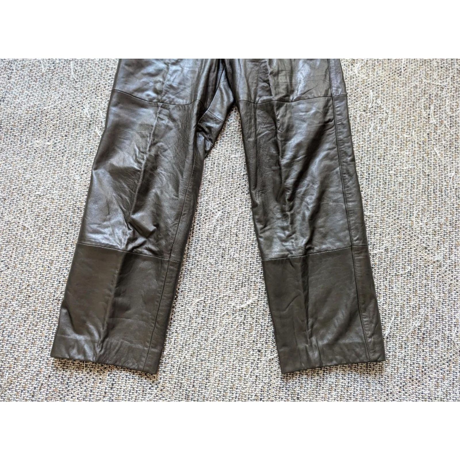 Vintage VINTAGE Saxony leather pants LAMBSKIN brown 30x32 motorcycle pants Mens XS? Size US 30 / EU 46 - 3 Thumbnail