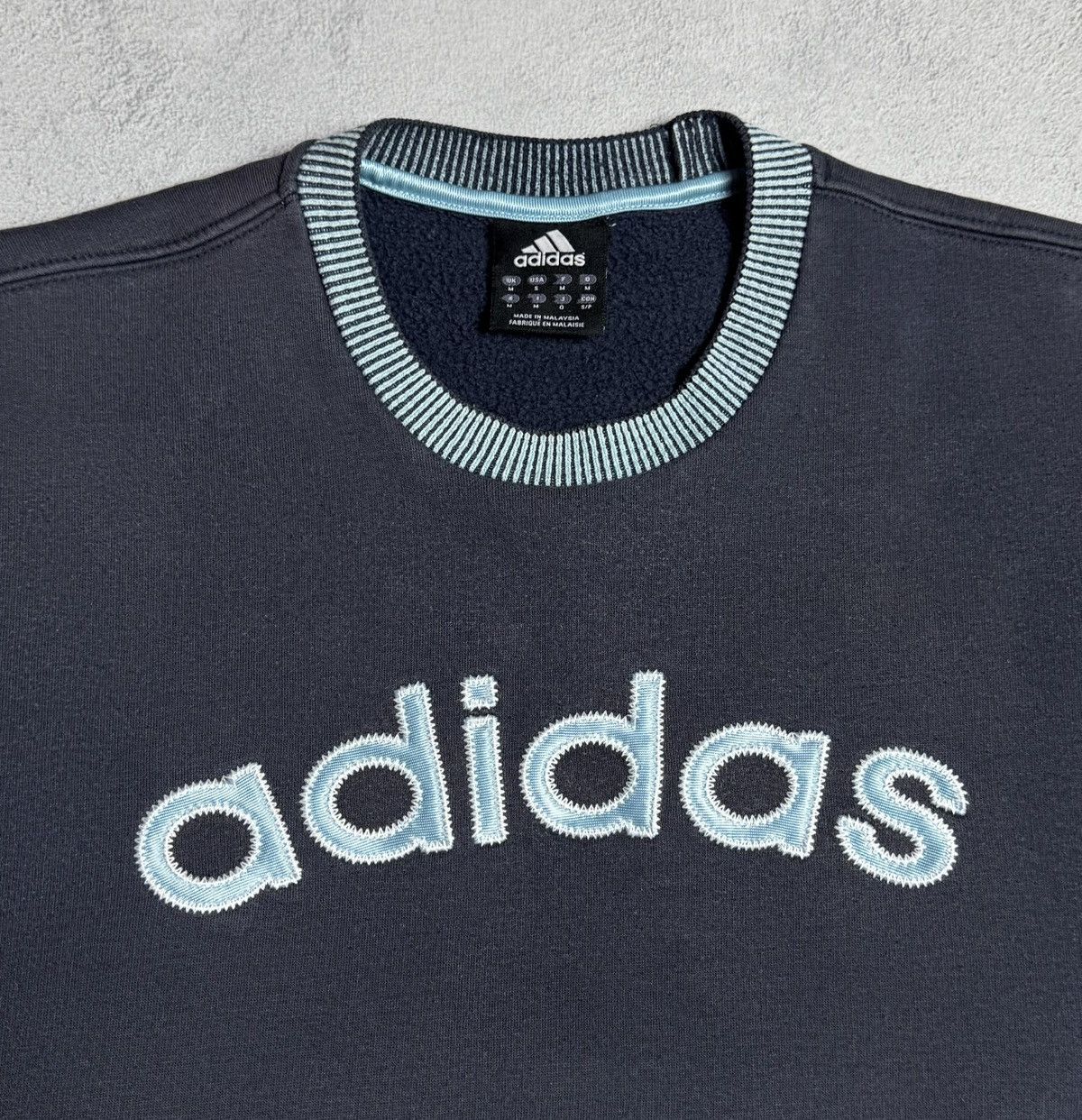 Adidas Adidas Vintage Big Logo Crewneck Cotton Boxy Sweatshirt Size US M / EU 48-50 / 2 - 7 Thumbnail