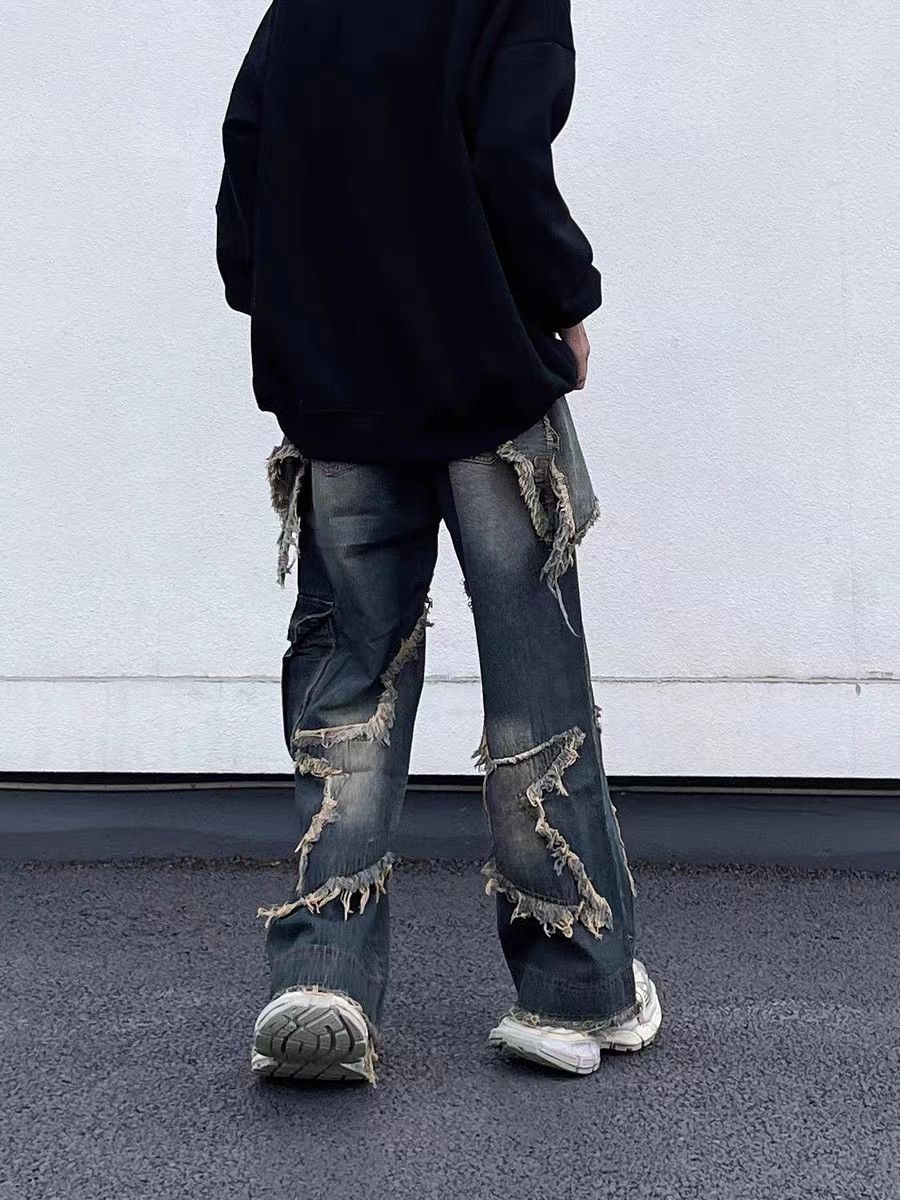 Japanese Brand × Jean Detachable pentagram design baggy jeans Size US 34 / EU 50 - 5 Thumbnail
