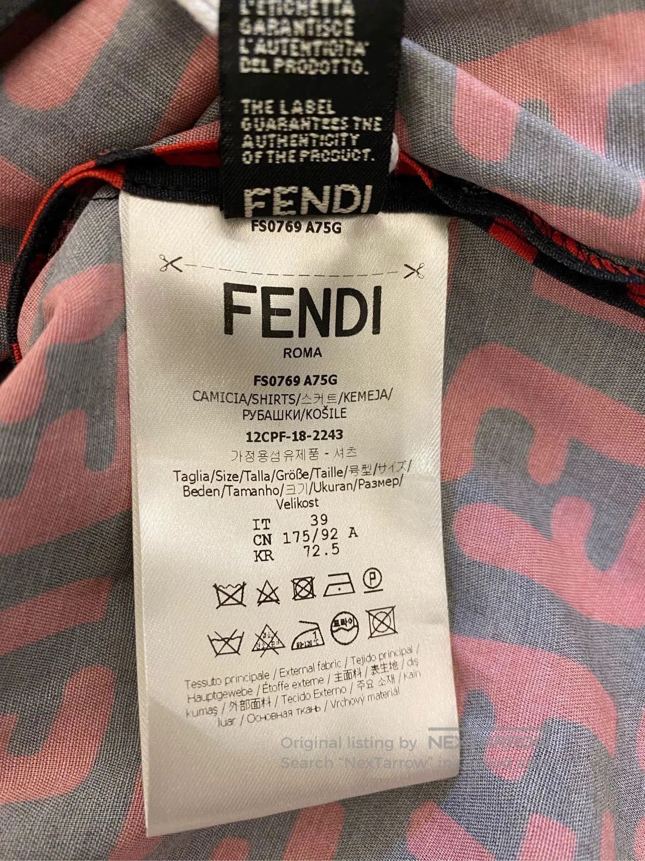 Fendi Fendi Red Logo Print Short Sleeve Top. Size US L / EU 52-54 / 3 - 5 Thumbnail