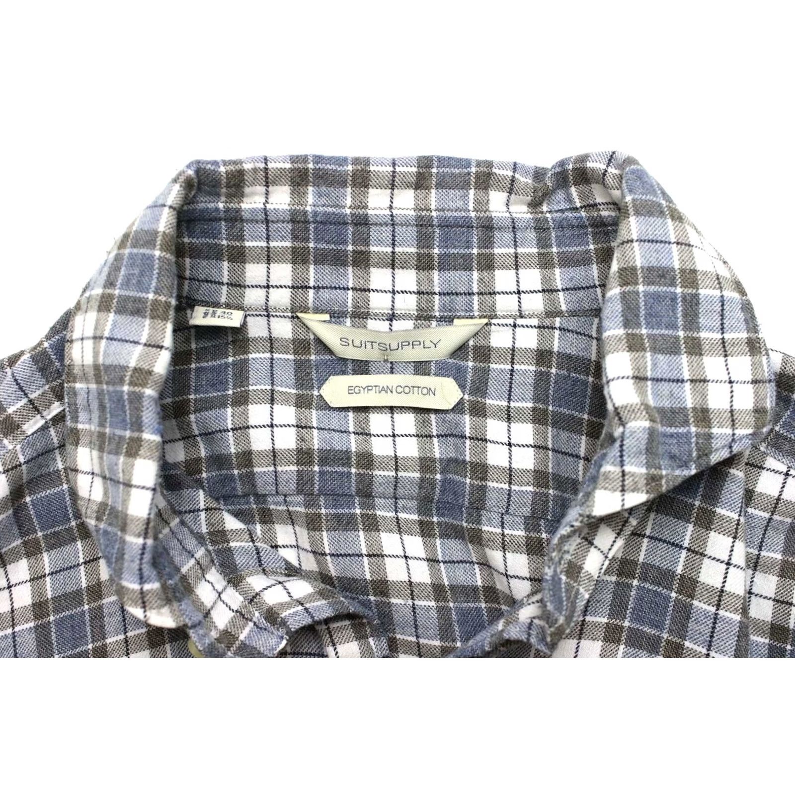 Suitsupply Suitsupply Egyptian Cotton Slim Fit Shirt Men 40 / 15 3/4 Plaid Button-Up Shirt Slim Fit Mens Plaid Cotton Slim Fit Shirt Size US L / EU 52-54 / 3 - 4 Thumbnail